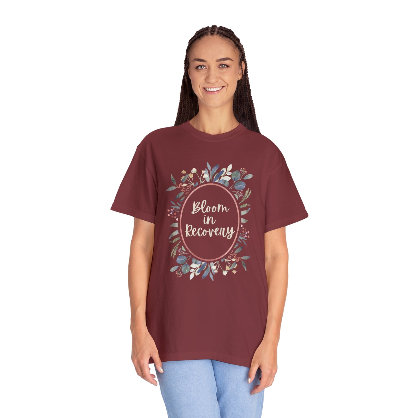 Bloom in Recovery Unisex Garment-Dyed T-shirt