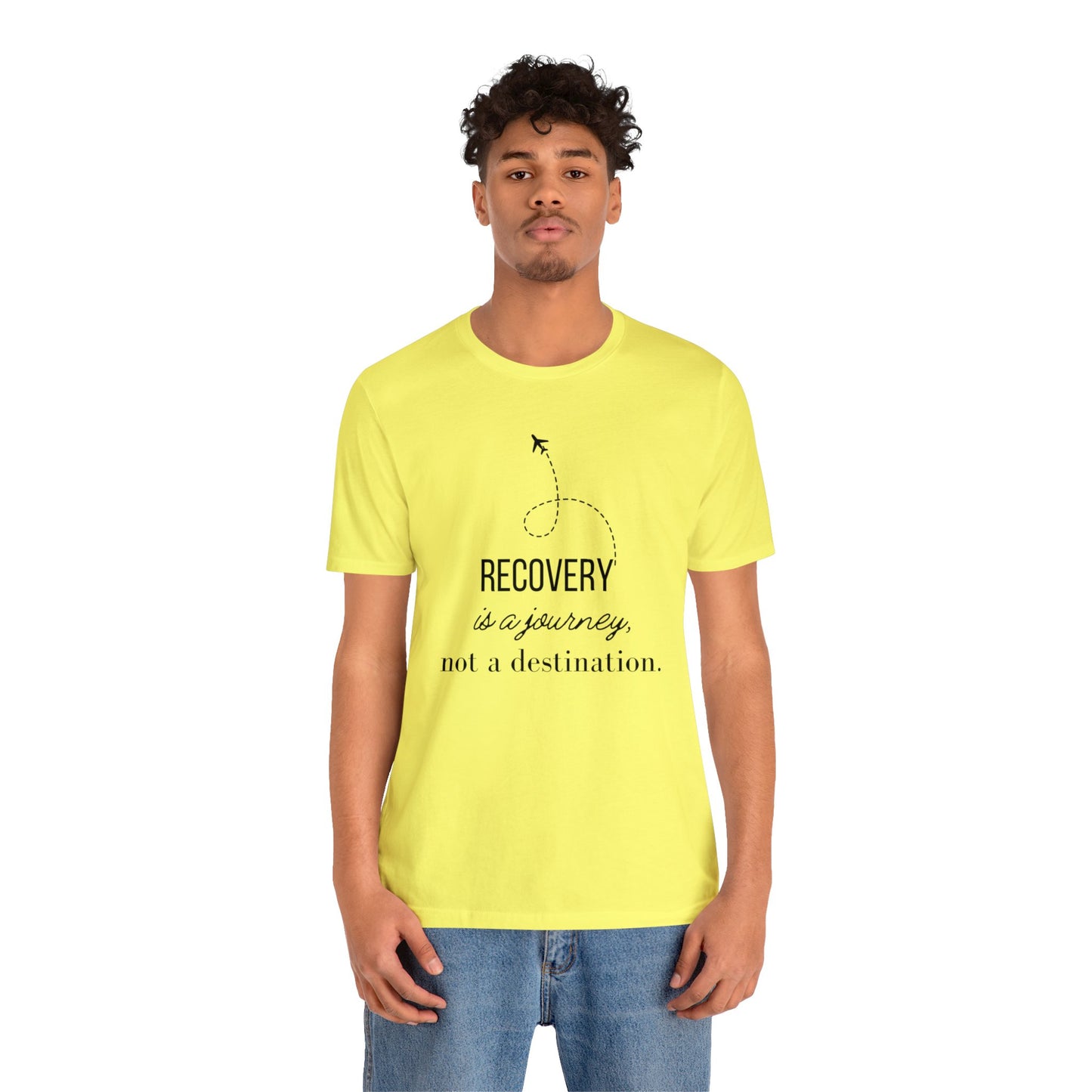 Recovery is a Journey Unisex Jersey Short Sleeve Tee