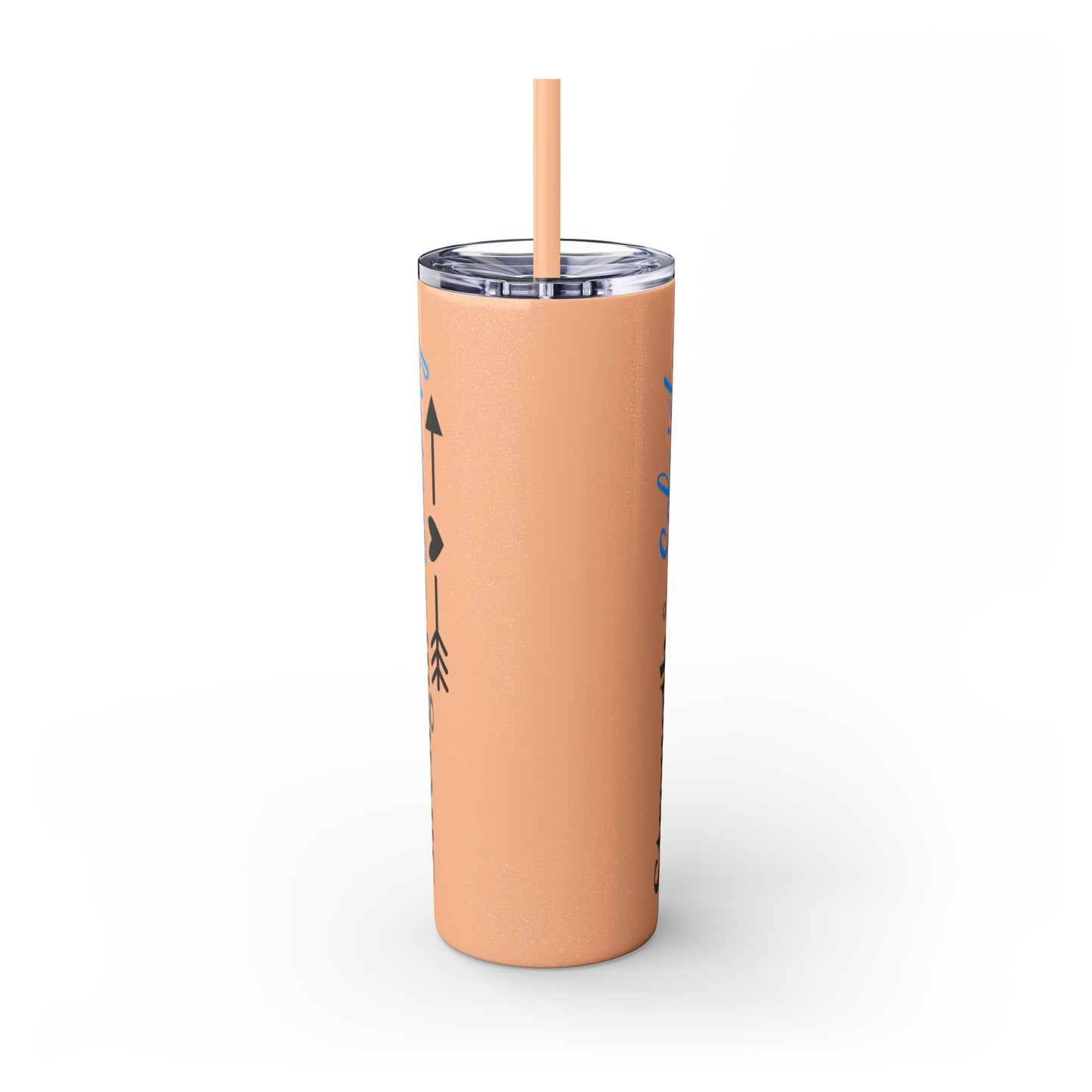 Strength Skinny Tumbler with Straw, 20oz