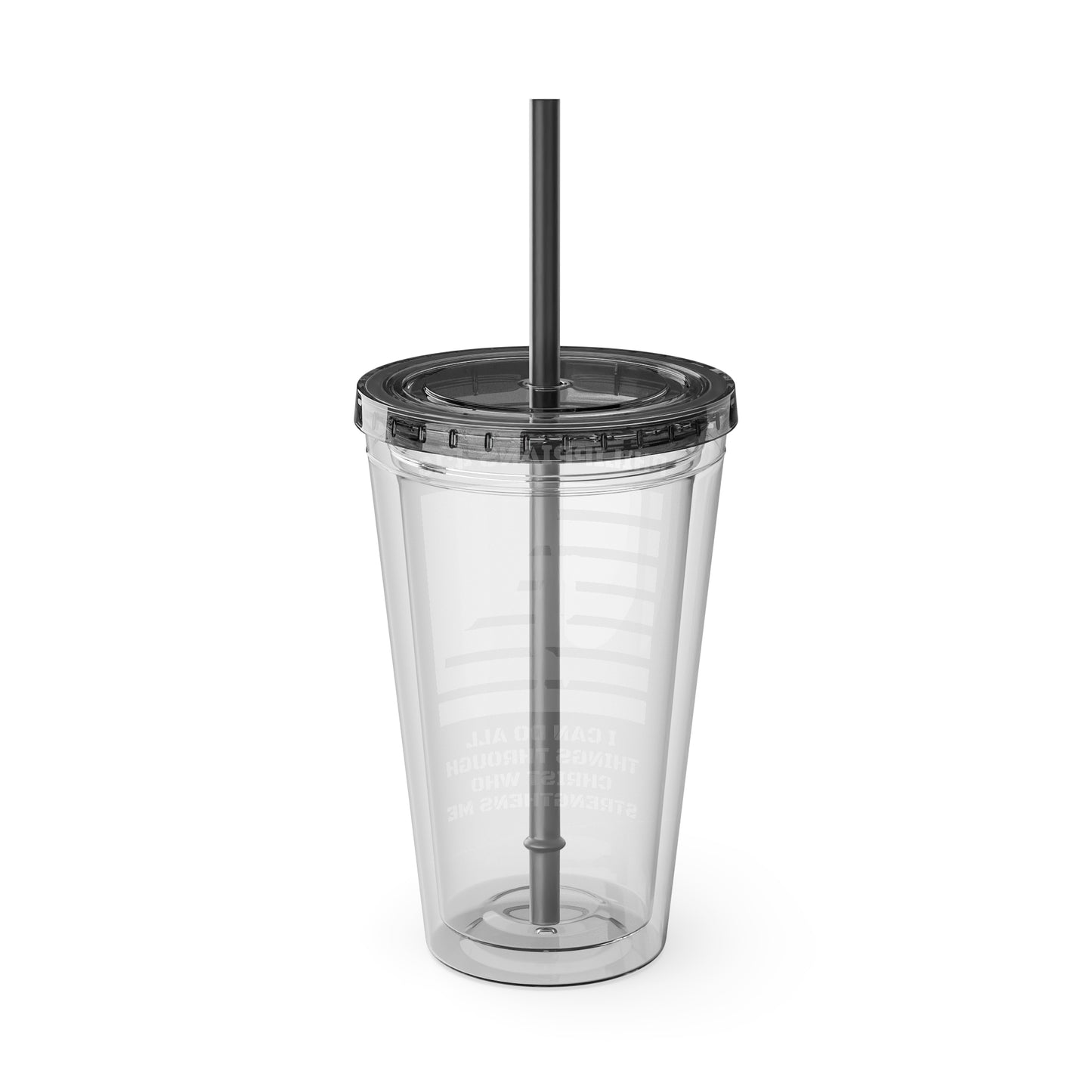 I Can Do All Things Tumbler with Straw, 16oz