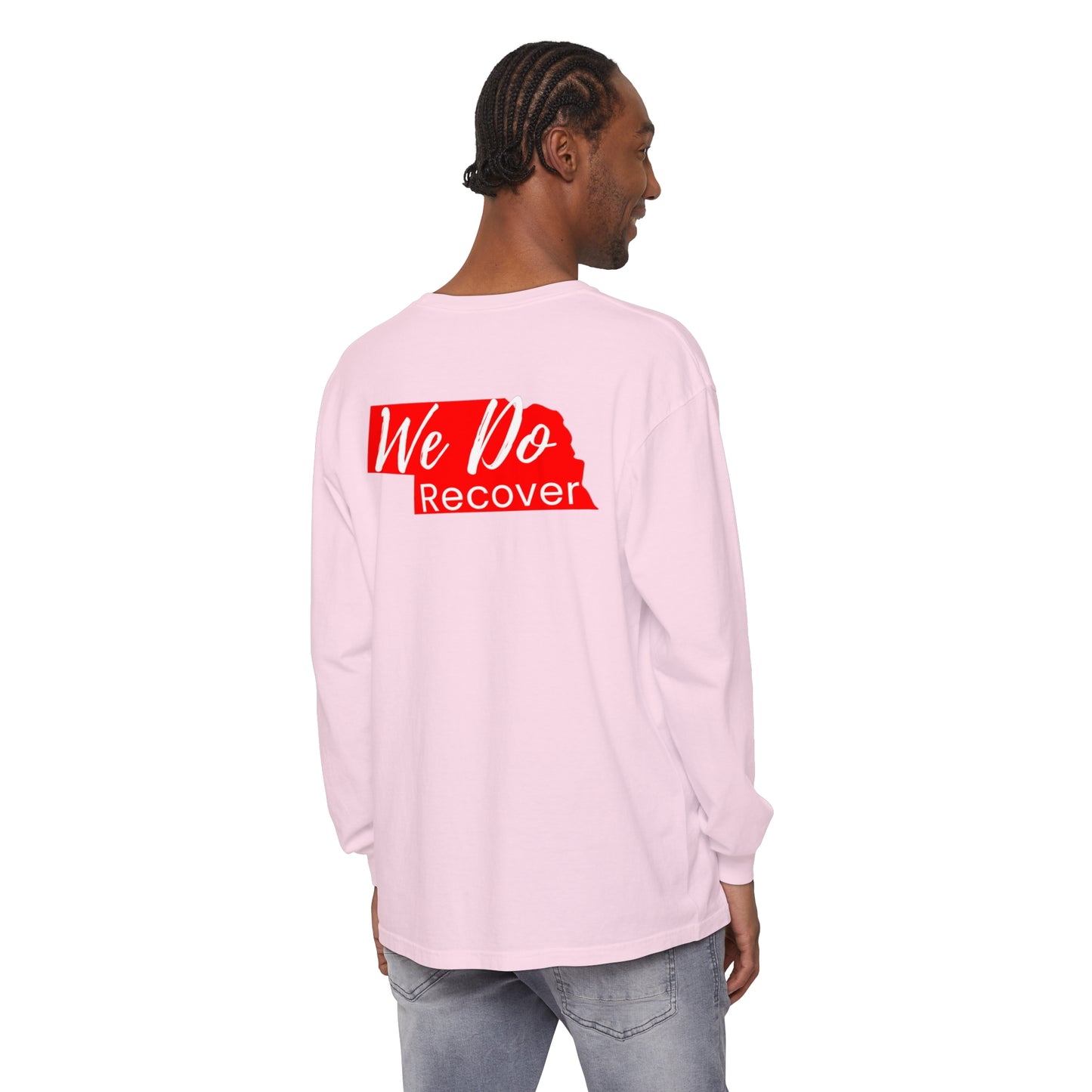 We DO Recover (Nebraska) Unisex Garment-dyed Long Sleeve T-Shirt