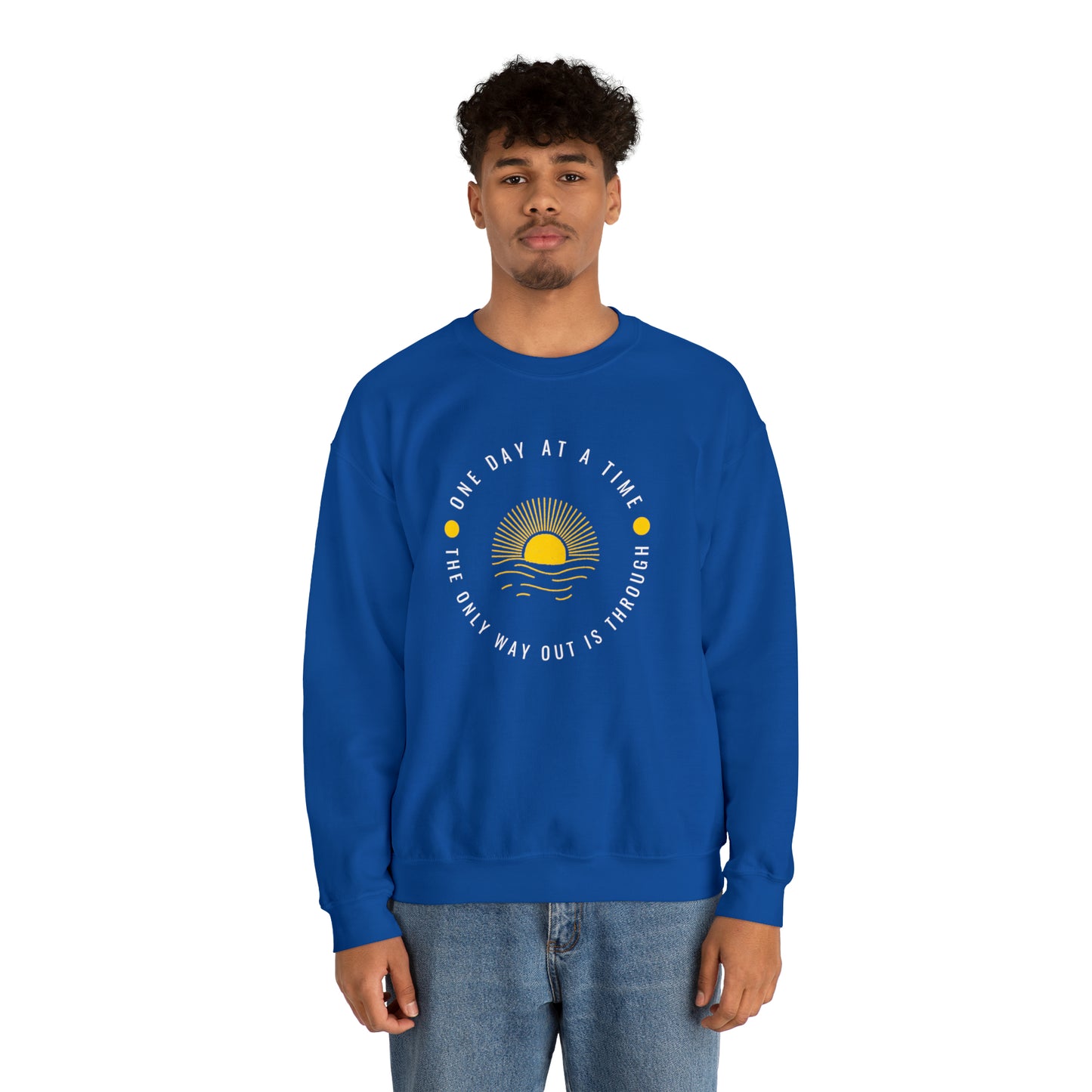 One Day at a Time Unisex Heavy Blend™ Crewneck Sweatshirt