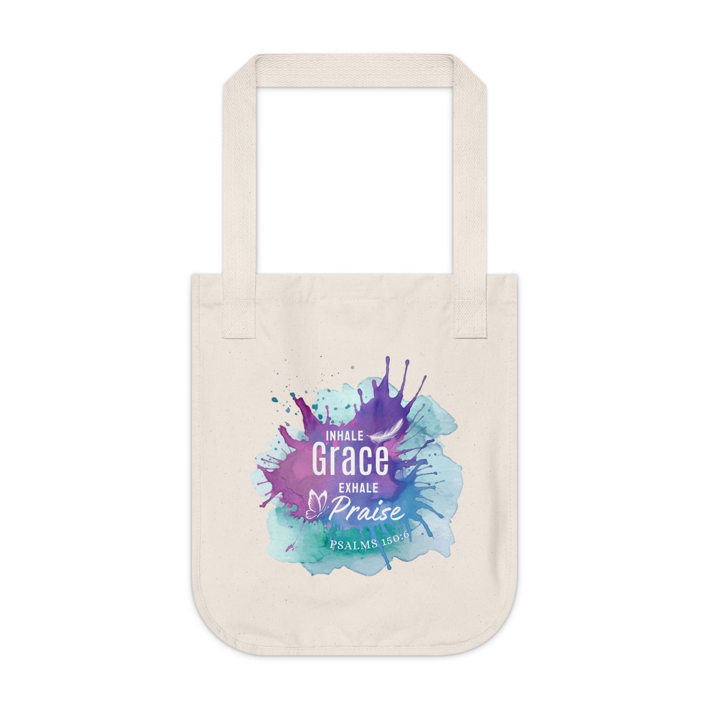 Psalm 150:6 Organic Canvas Tote Bag