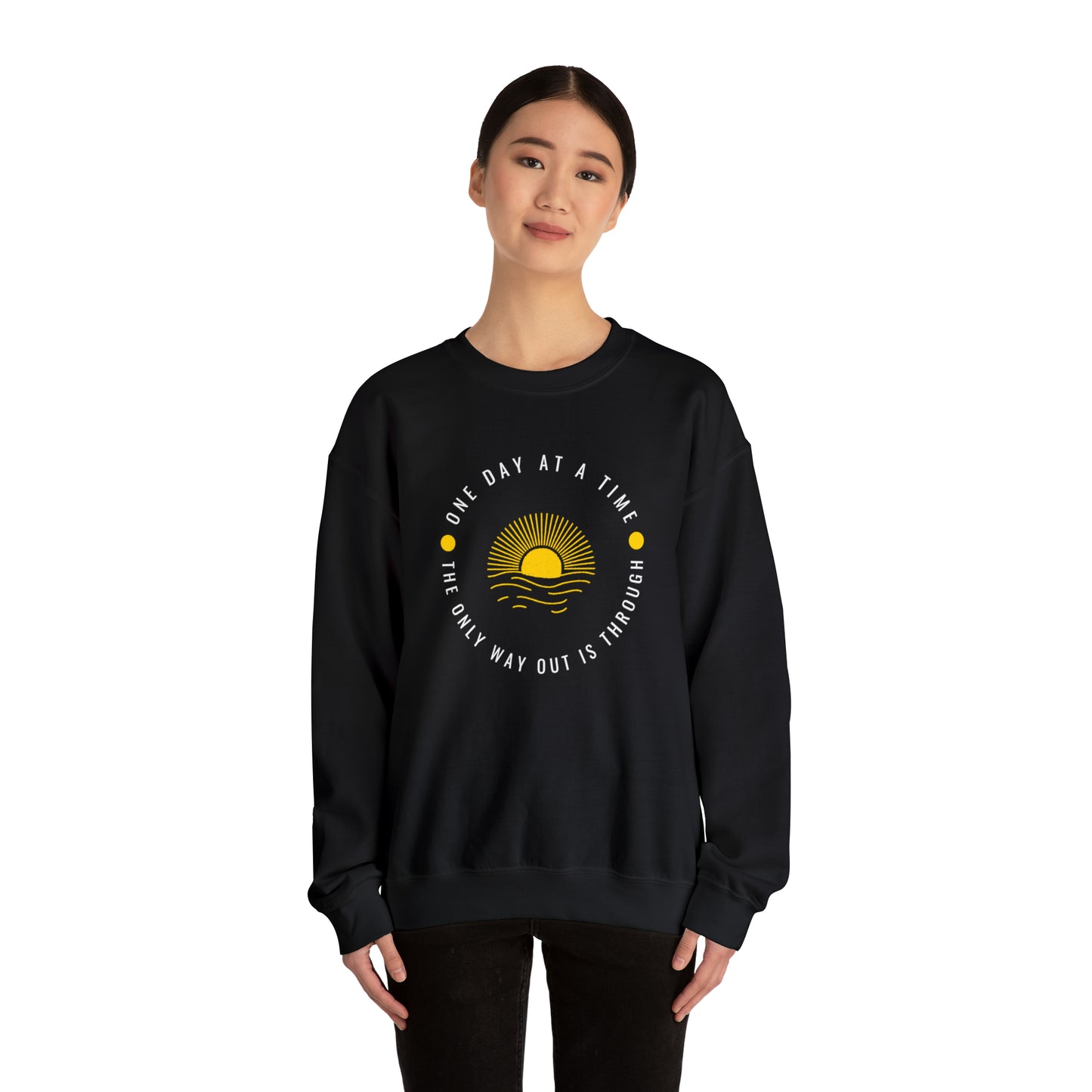 One Day at a Time Unisex Heavy Blend™ Crewneck Sweatshirt