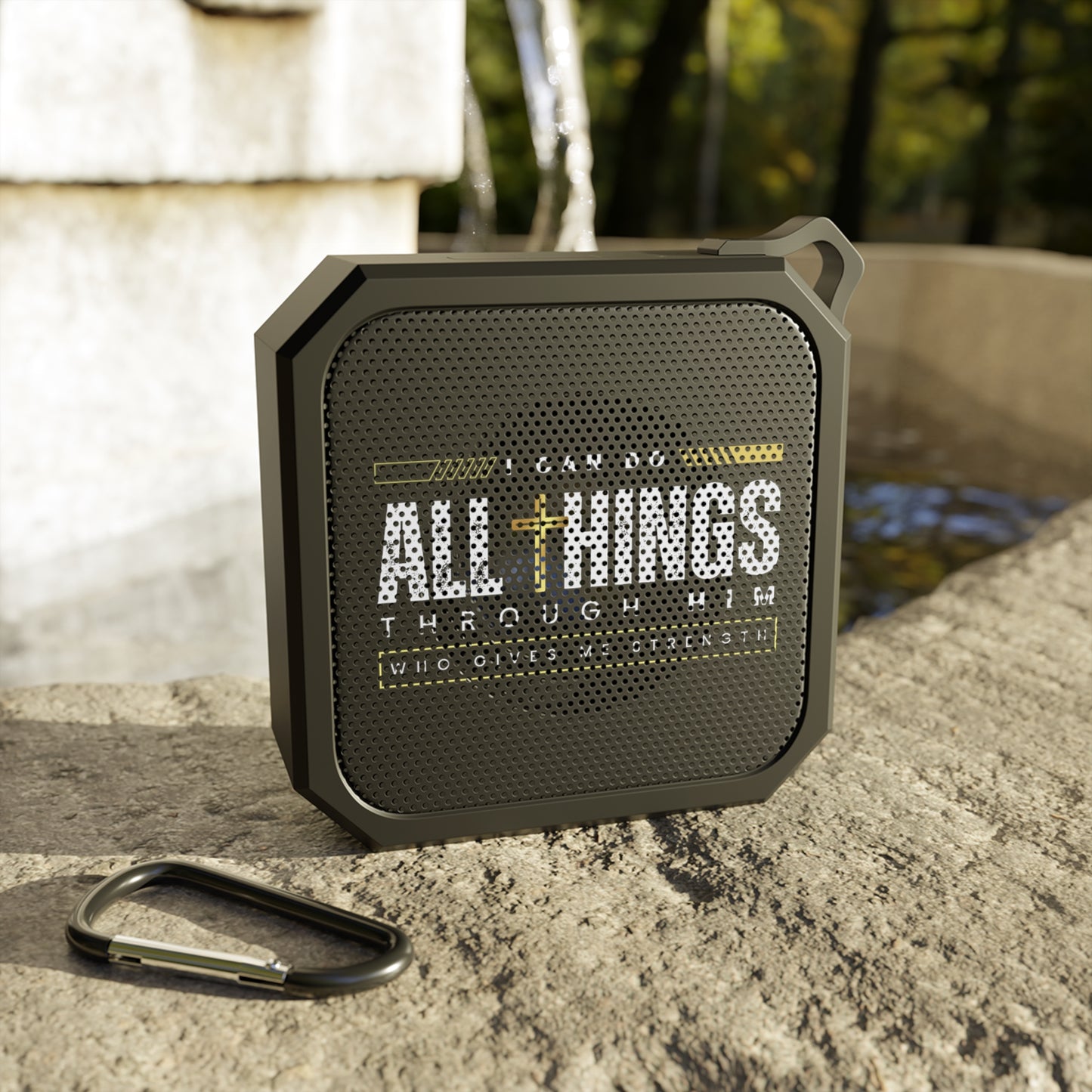 All Things Through Him Outdoor Bluetooth Speaker