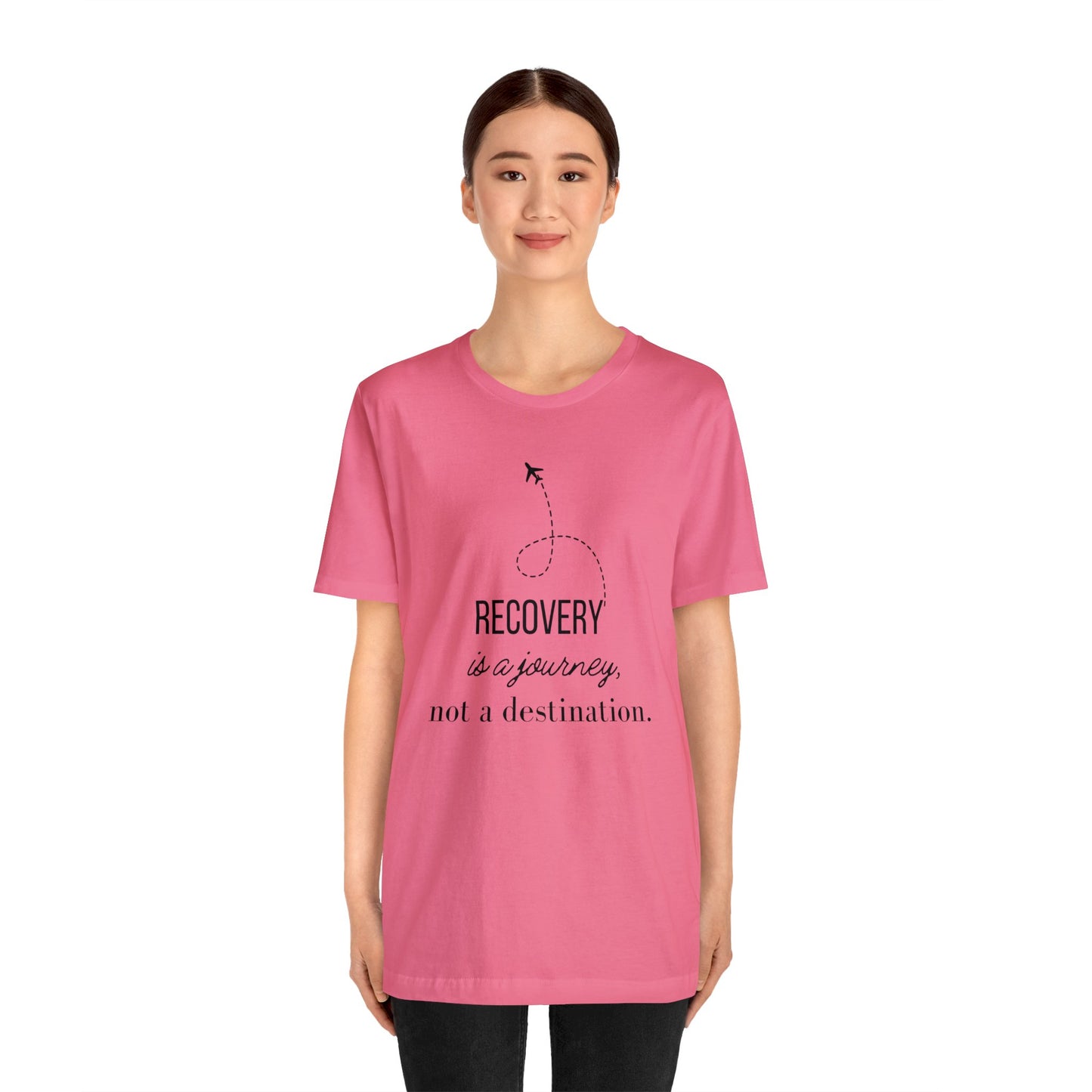 Recovery is a Journey Unisex Jersey Short Sleeve Tee