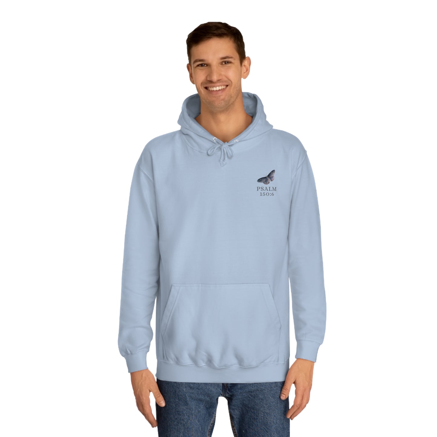 Psalm 150:6 on Light Unisex Hoodie