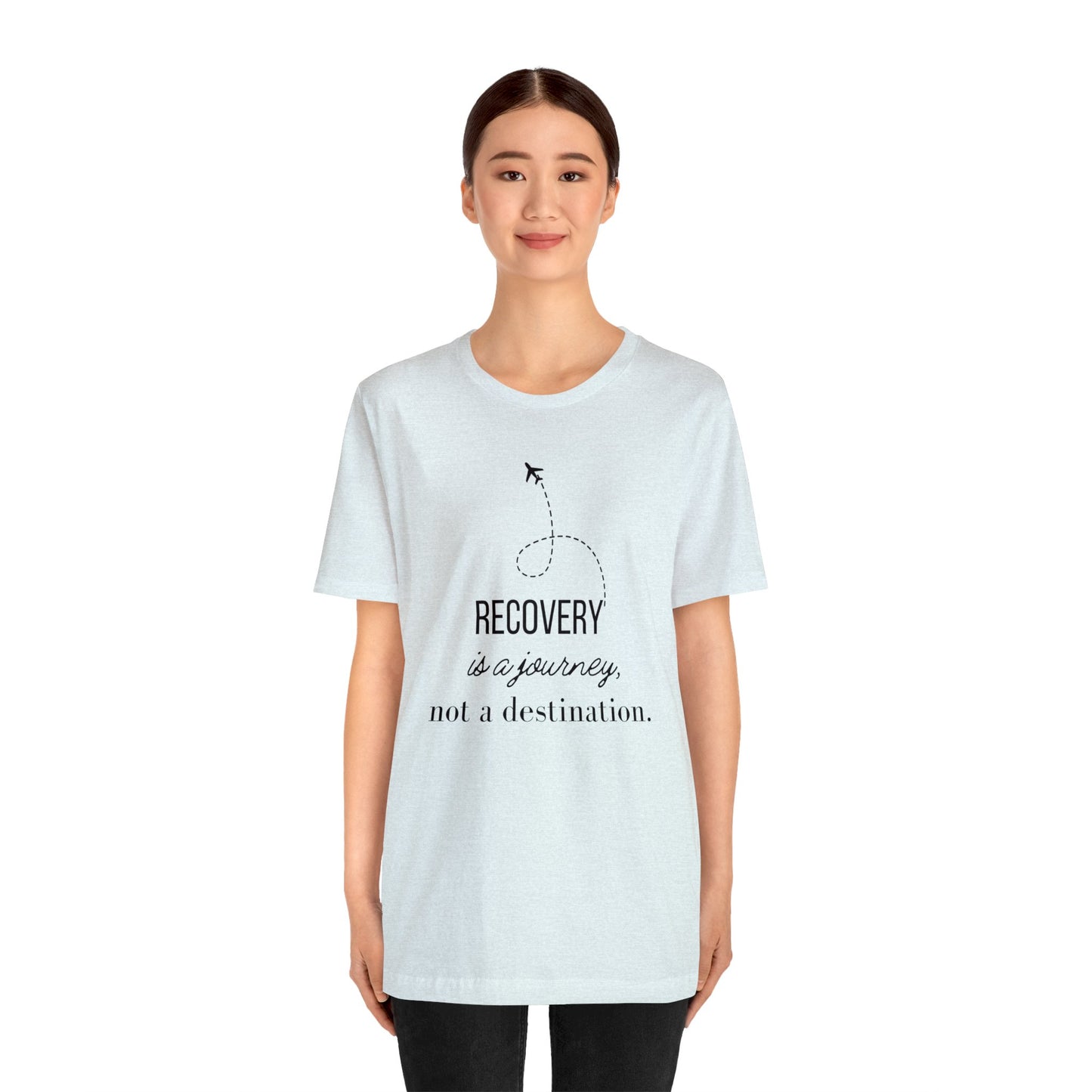 Recovery is a Journey Unisex Jersey Short Sleeve Tee