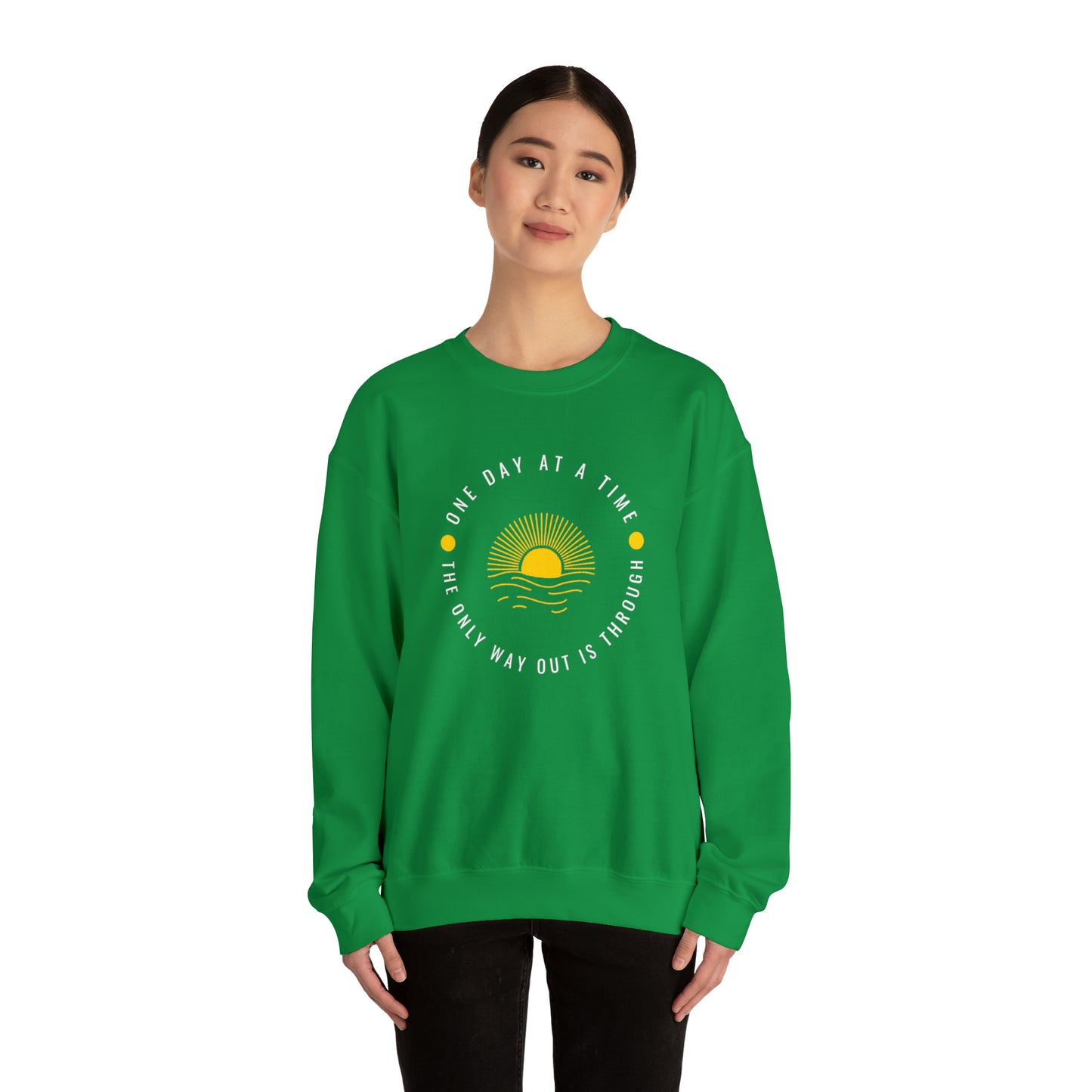 One Day at a Time Unisex Heavy Blend™ Crewneck Sweatshirt