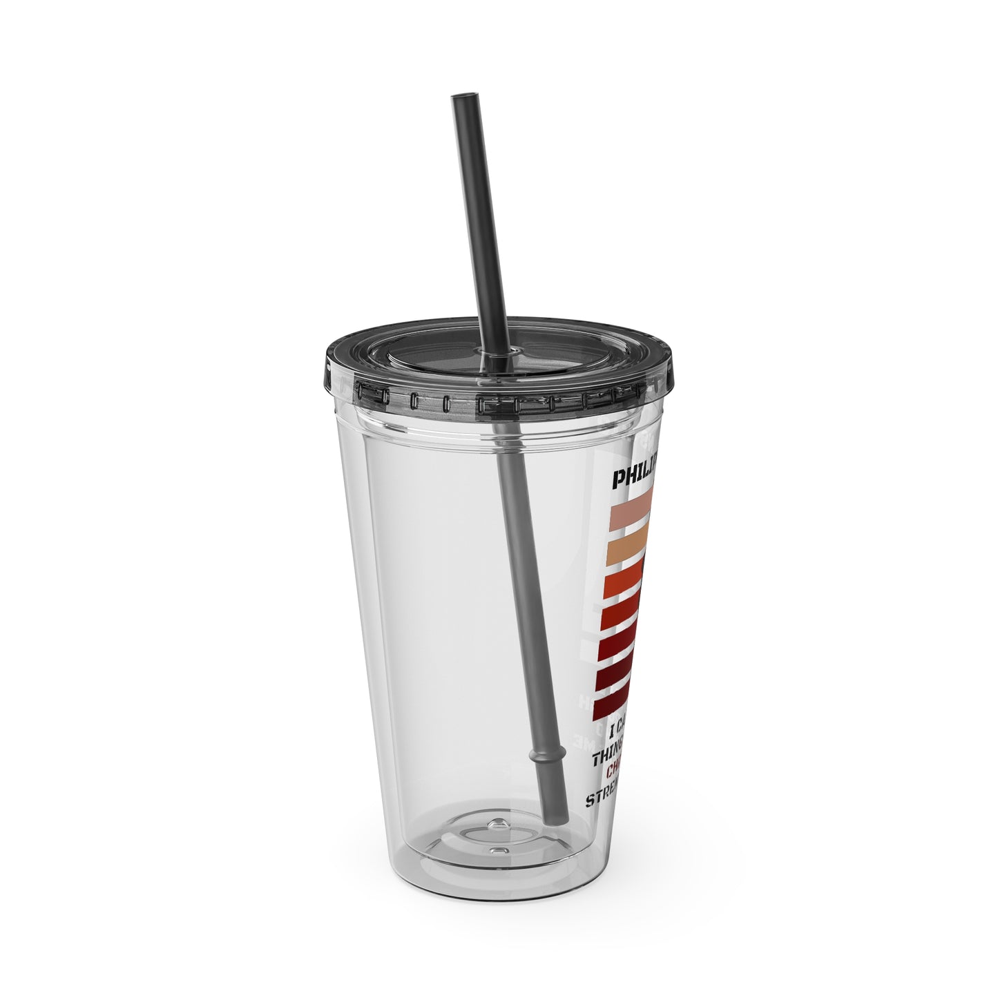 I Can Do All Things Tumbler with Straw, 16oz