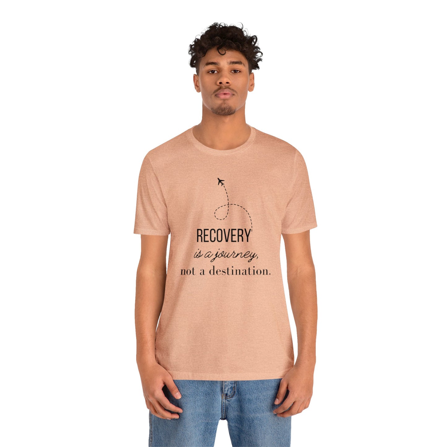 Recovery is a Journey Unisex Jersey Short Sleeve Tee