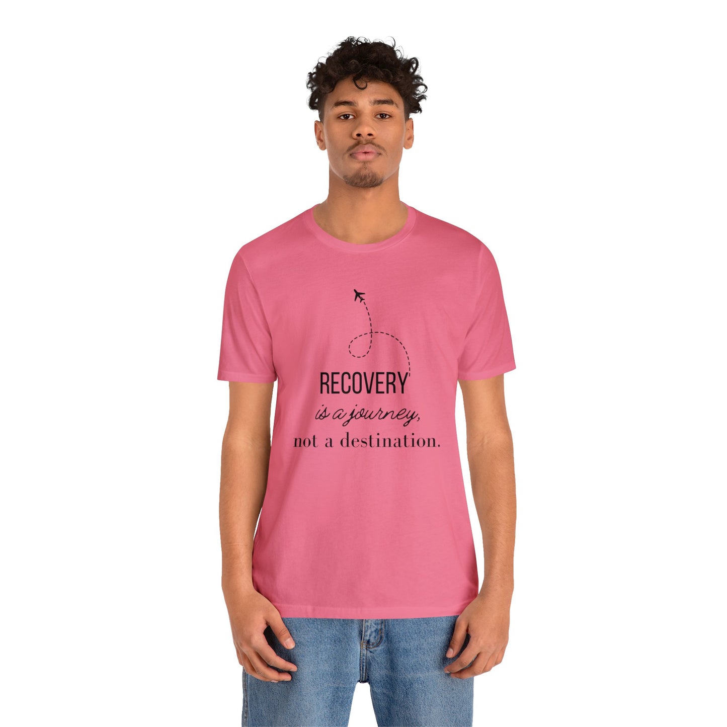 Recovery is a Journey Unisex Jersey Short Sleeve Tee