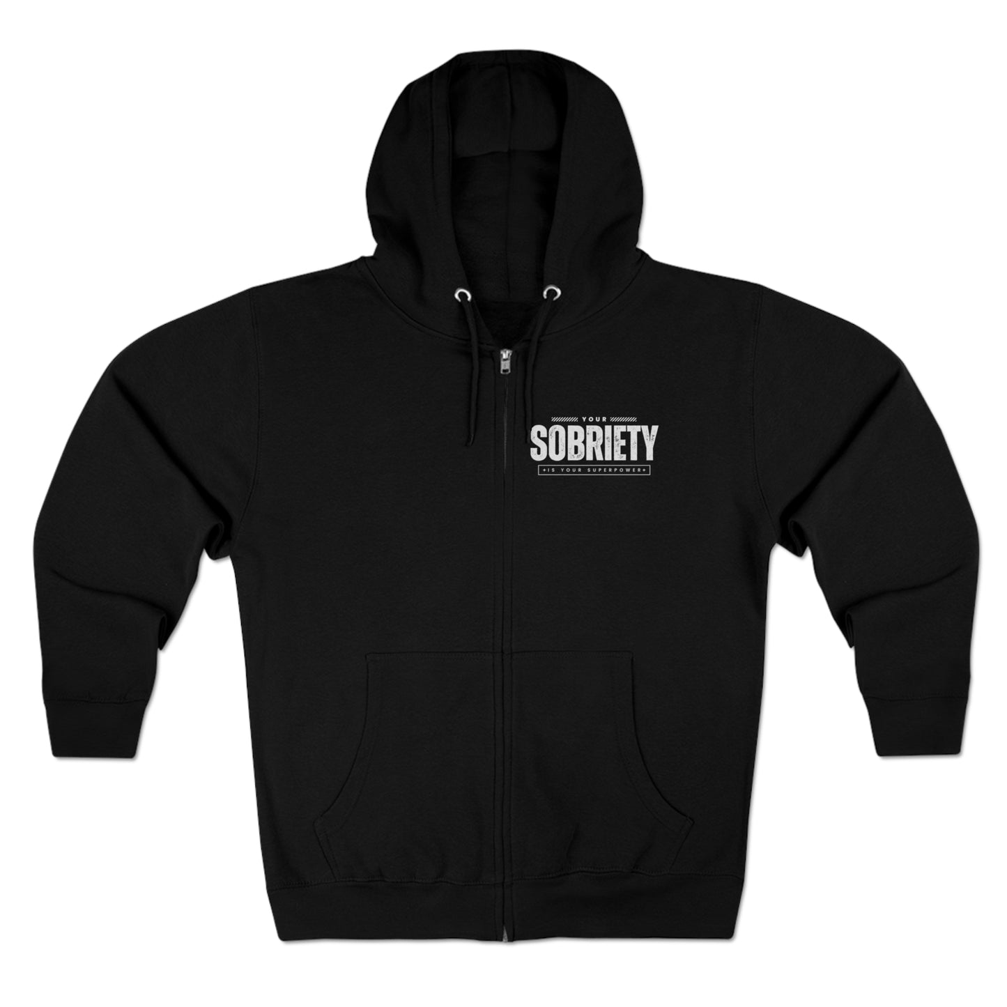 Sobriety Unisex Premium Full Zip Hoodie