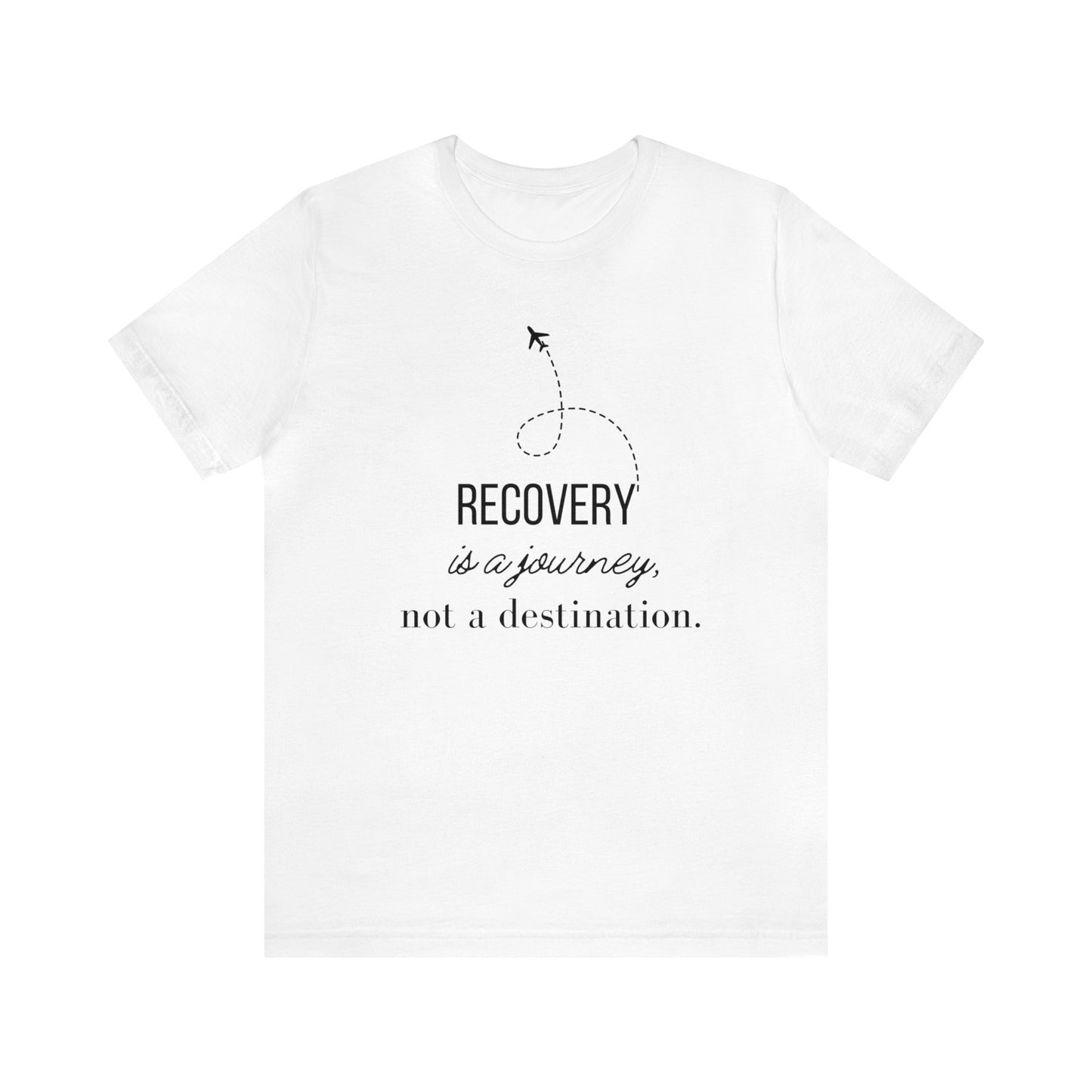 Recovery is a Journey Unisex Jersey Short Sleeve Tee