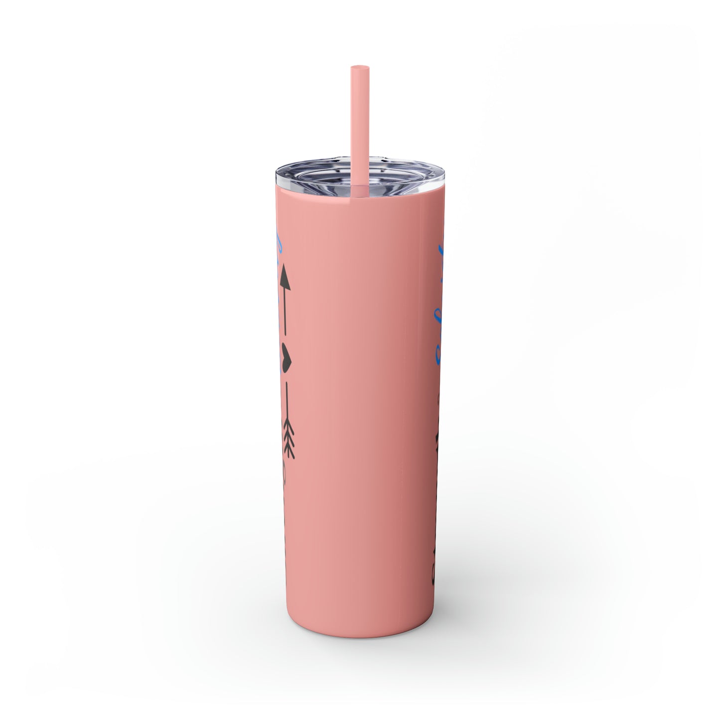 Strength Skinny Tumbler with Straw, 20oz