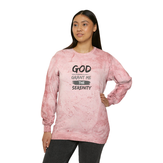 God Grant Me Unisex Color Blast Crewneck Sweatshirt