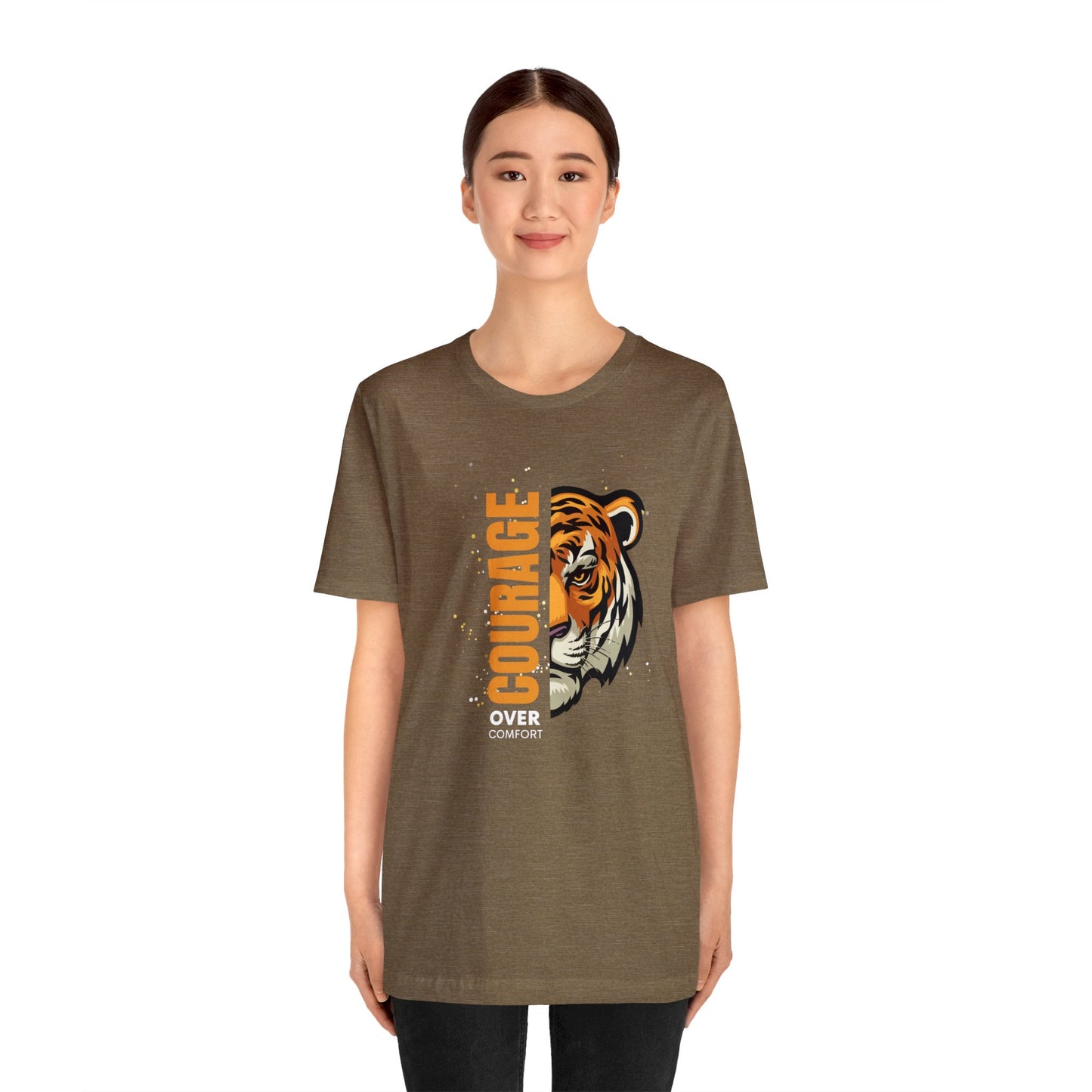 Courage over Comfort Unisex Jersey Short Sleeve Tee