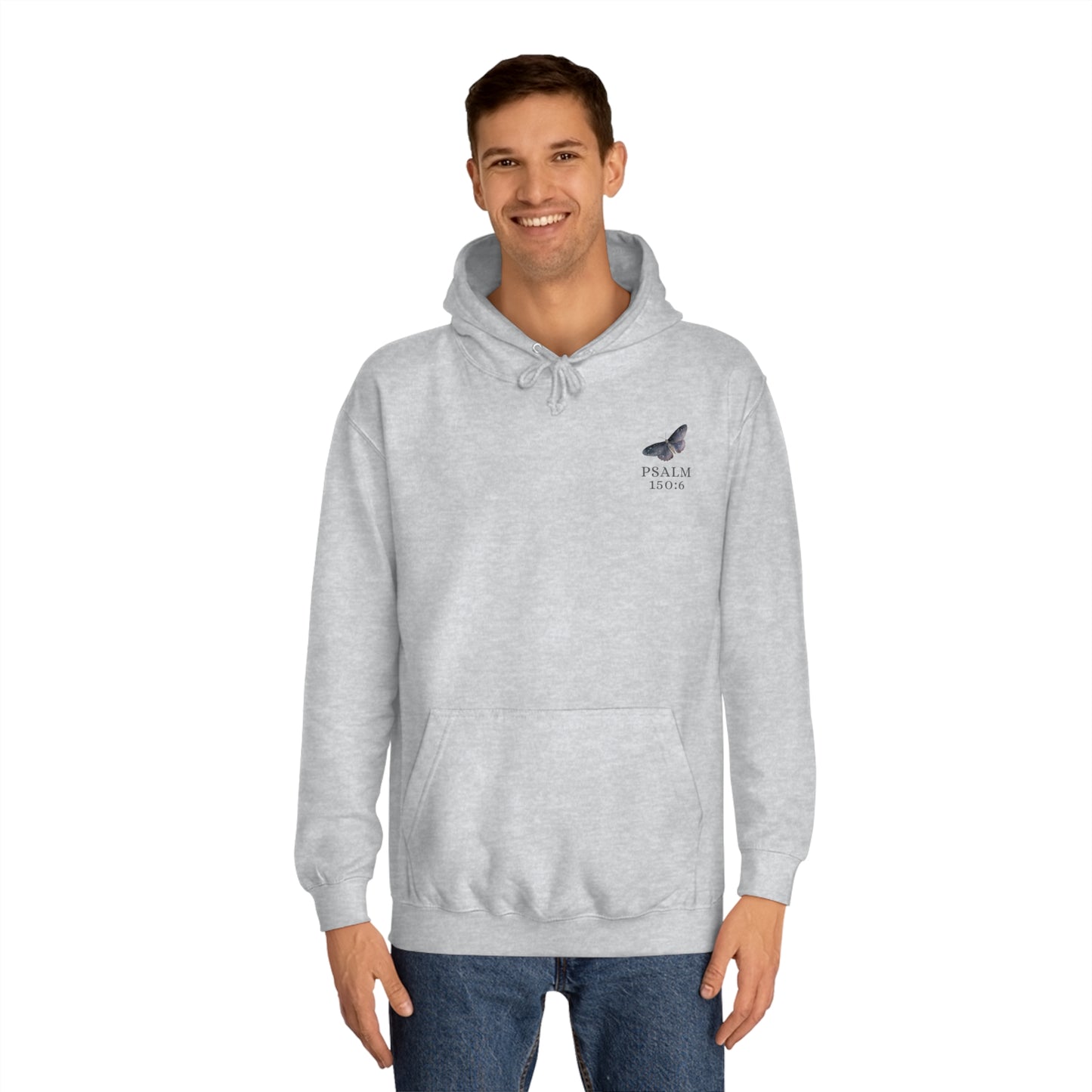 Psalm 150:6 on Light Unisex Hoodie