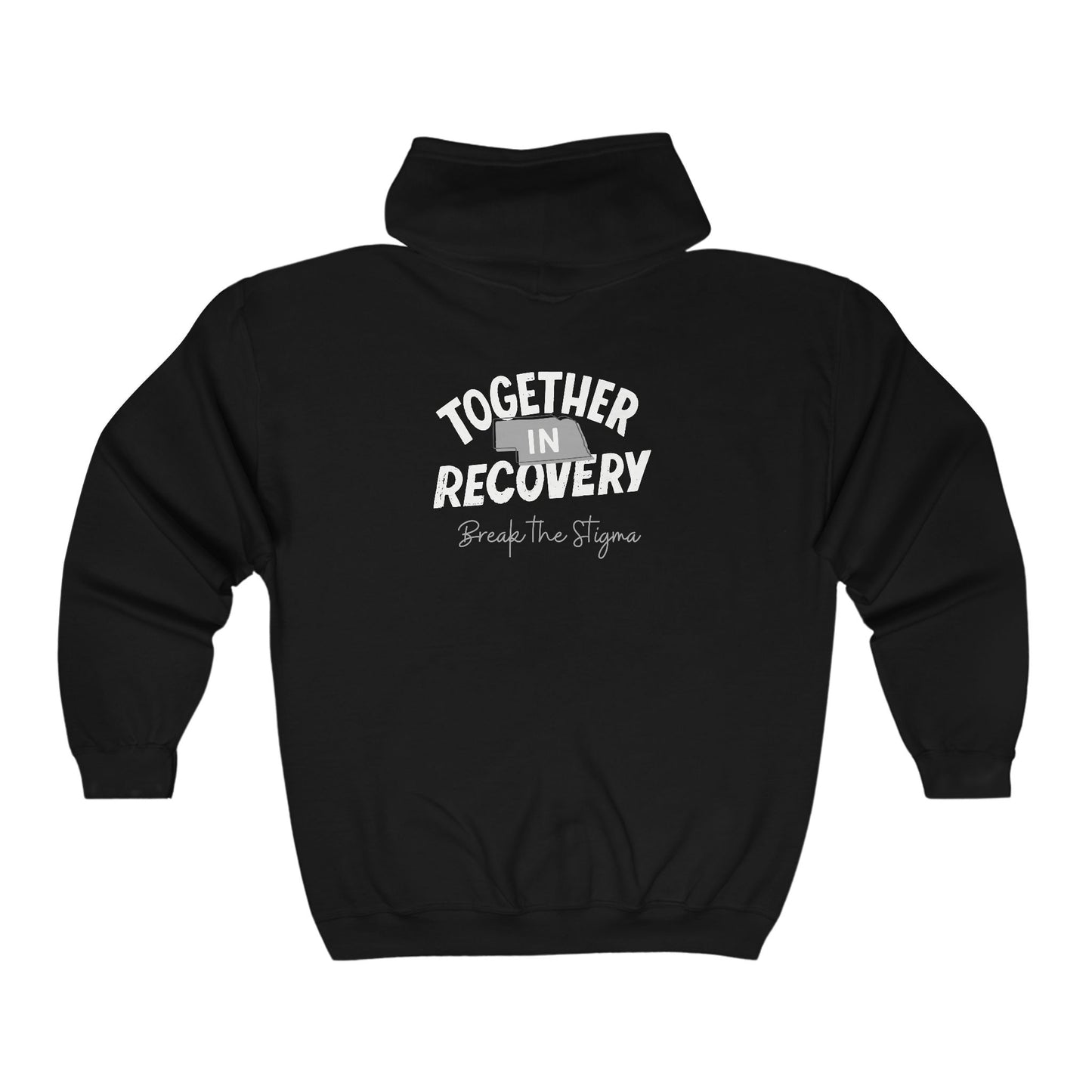 We Do Recover (Nebraska) Unisex Heavy Blend™ Full Zip Hooded Sweatshirt