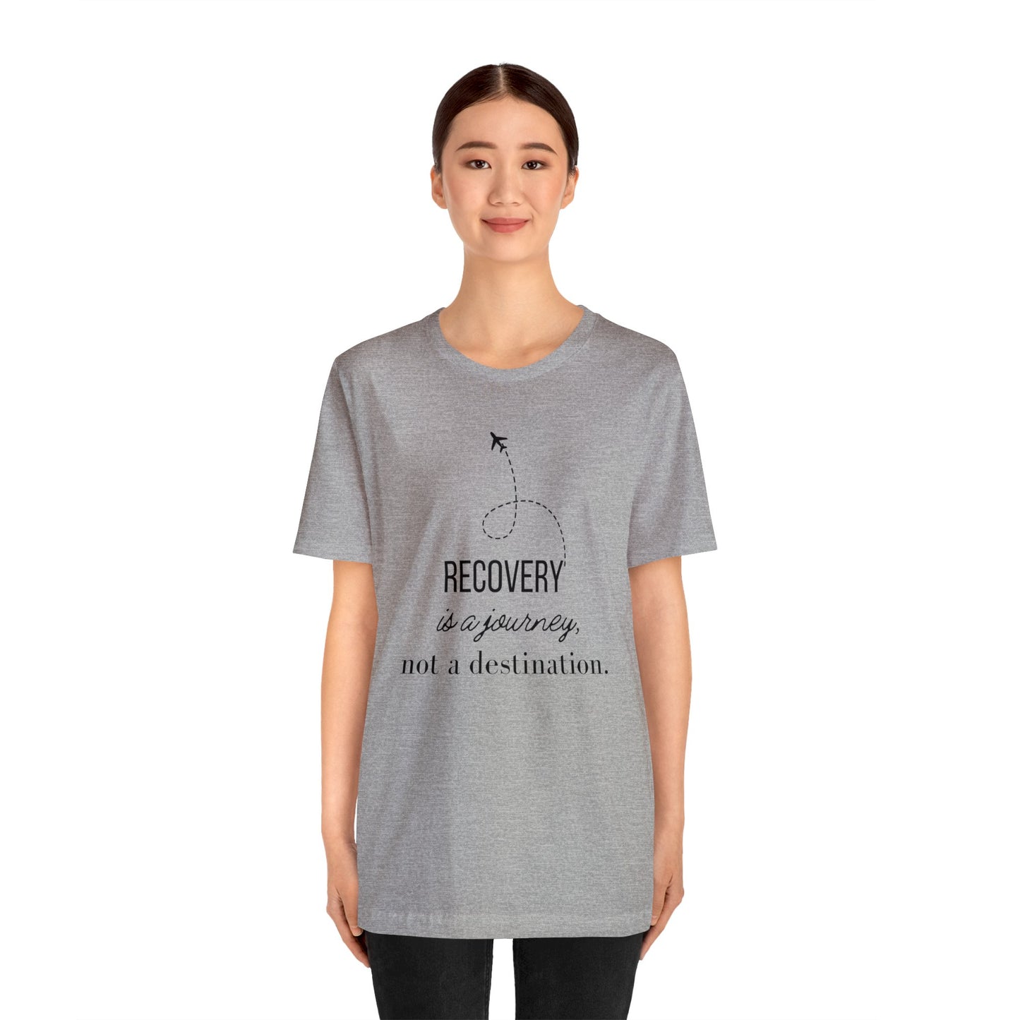 Recovery is a Journey Unisex Jersey Short Sleeve Tee