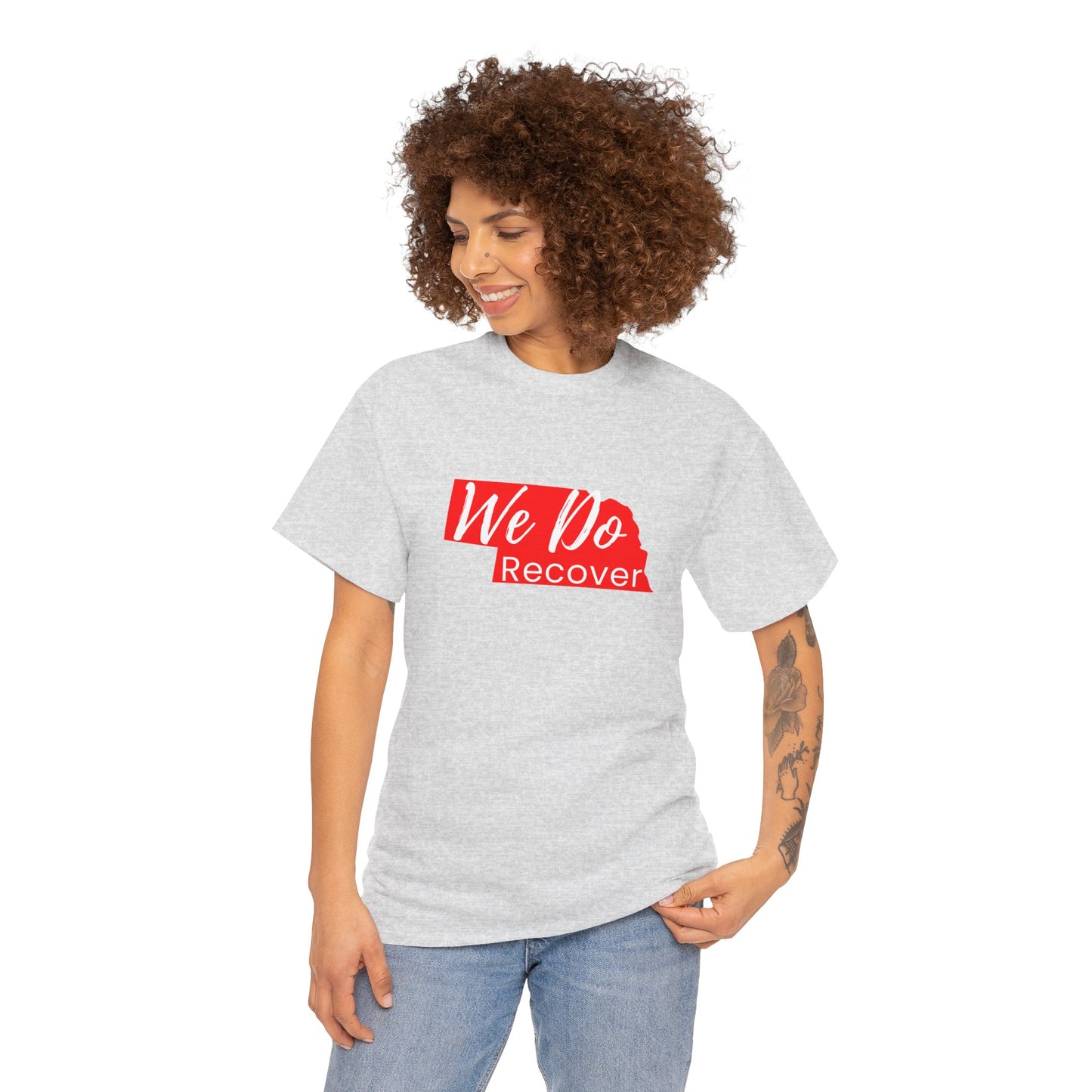 We Do Recover (Nebraska) Unisex Heavy Cotton Tee