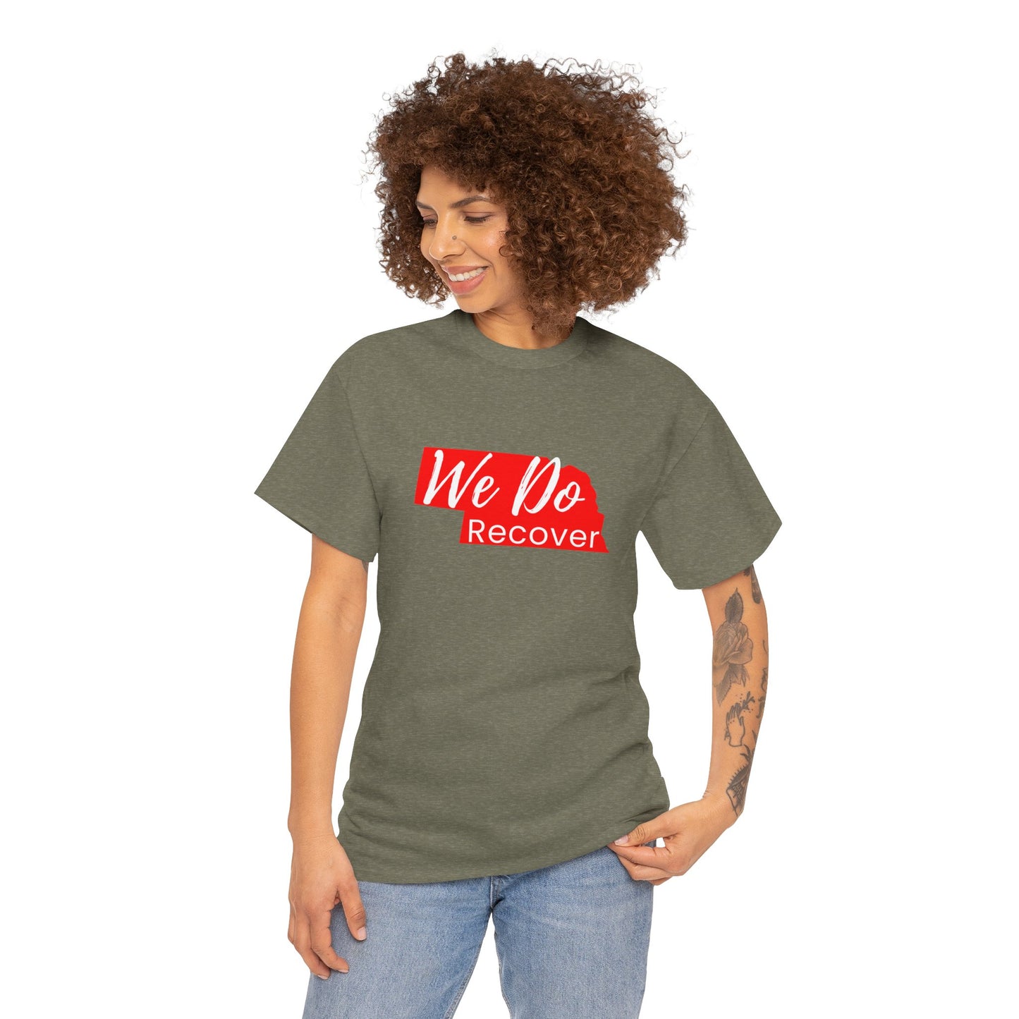 We Do Recover (Nebraska) Unisex Heavy Cotton Tee