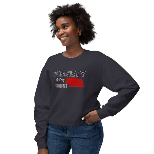 Sobriety (Nebraska) Unisex Lightweight Crewneck Sweatshirt