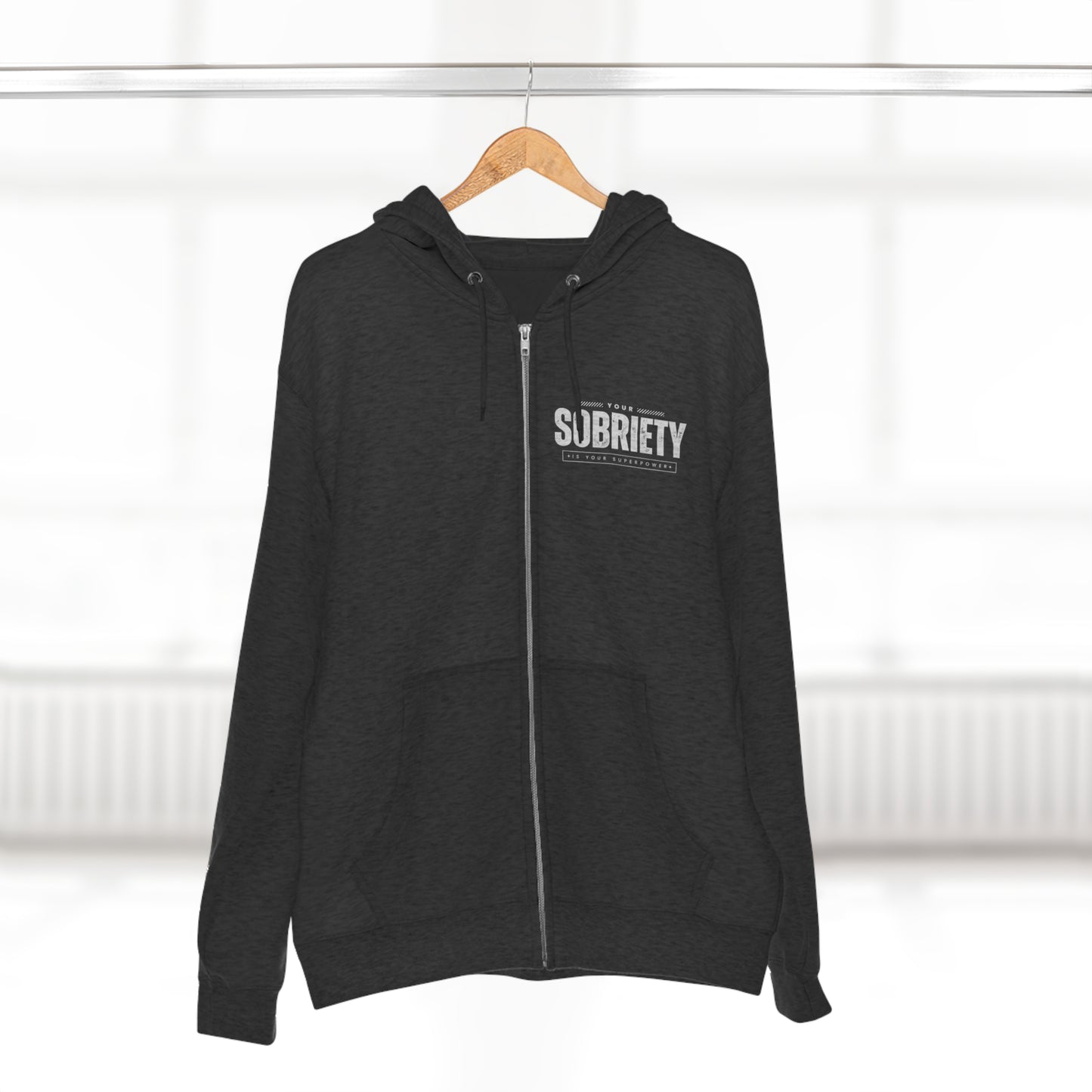 Sobriety Unisex Premium Full Zip Hoodie