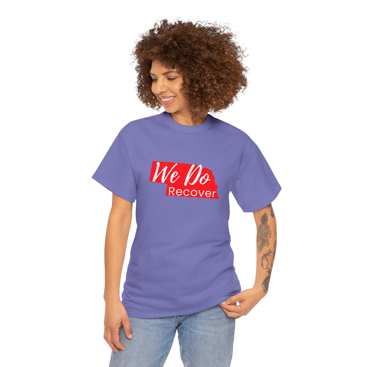 We Do Recover (Nebraska) Unisex Heavy Cotton Tee