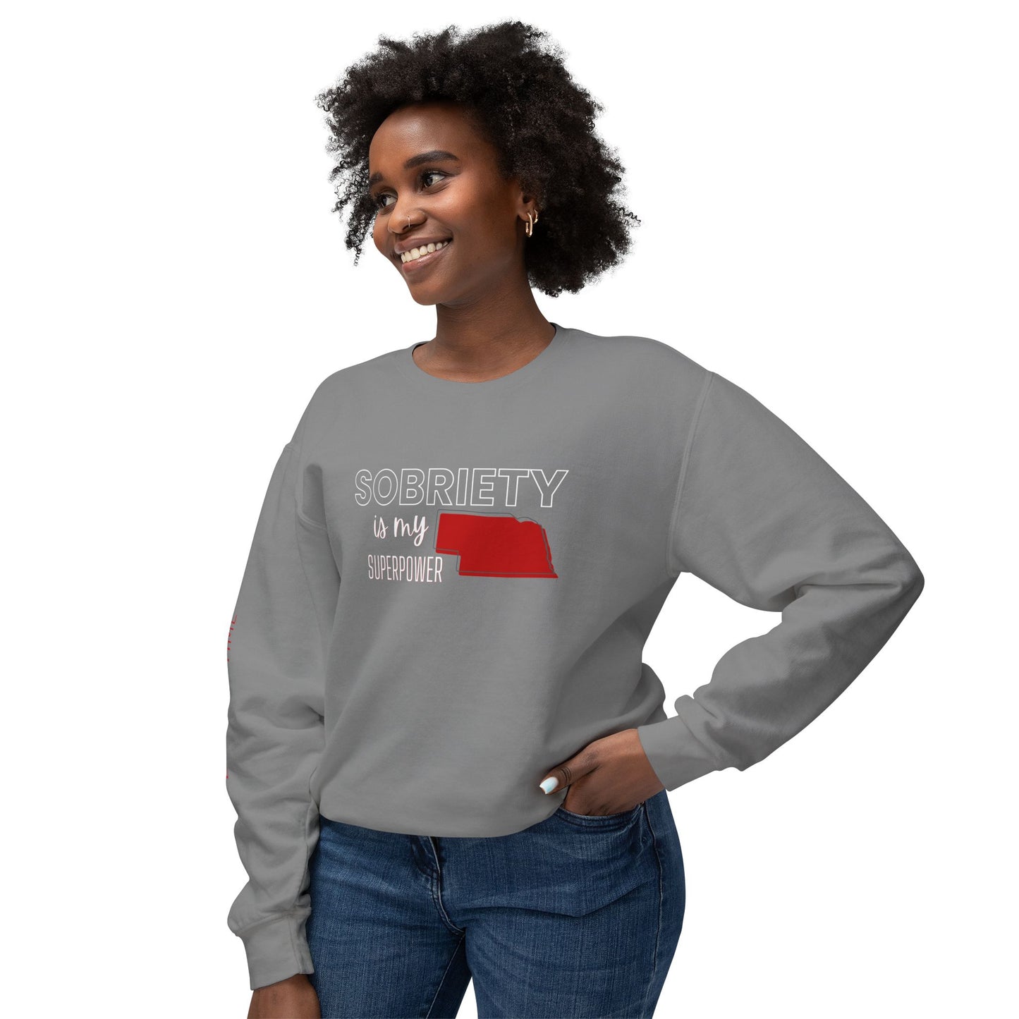 Sobriety (Nebraska) Unisex Lightweight Crewneck Sweatshirt