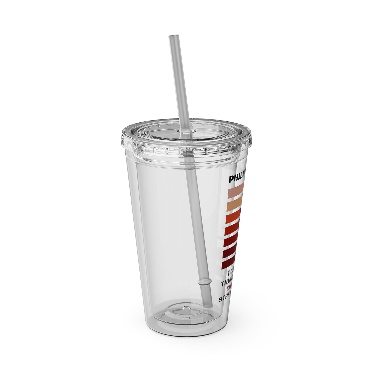 I Can Do All Things Tumbler with Straw, 16oz