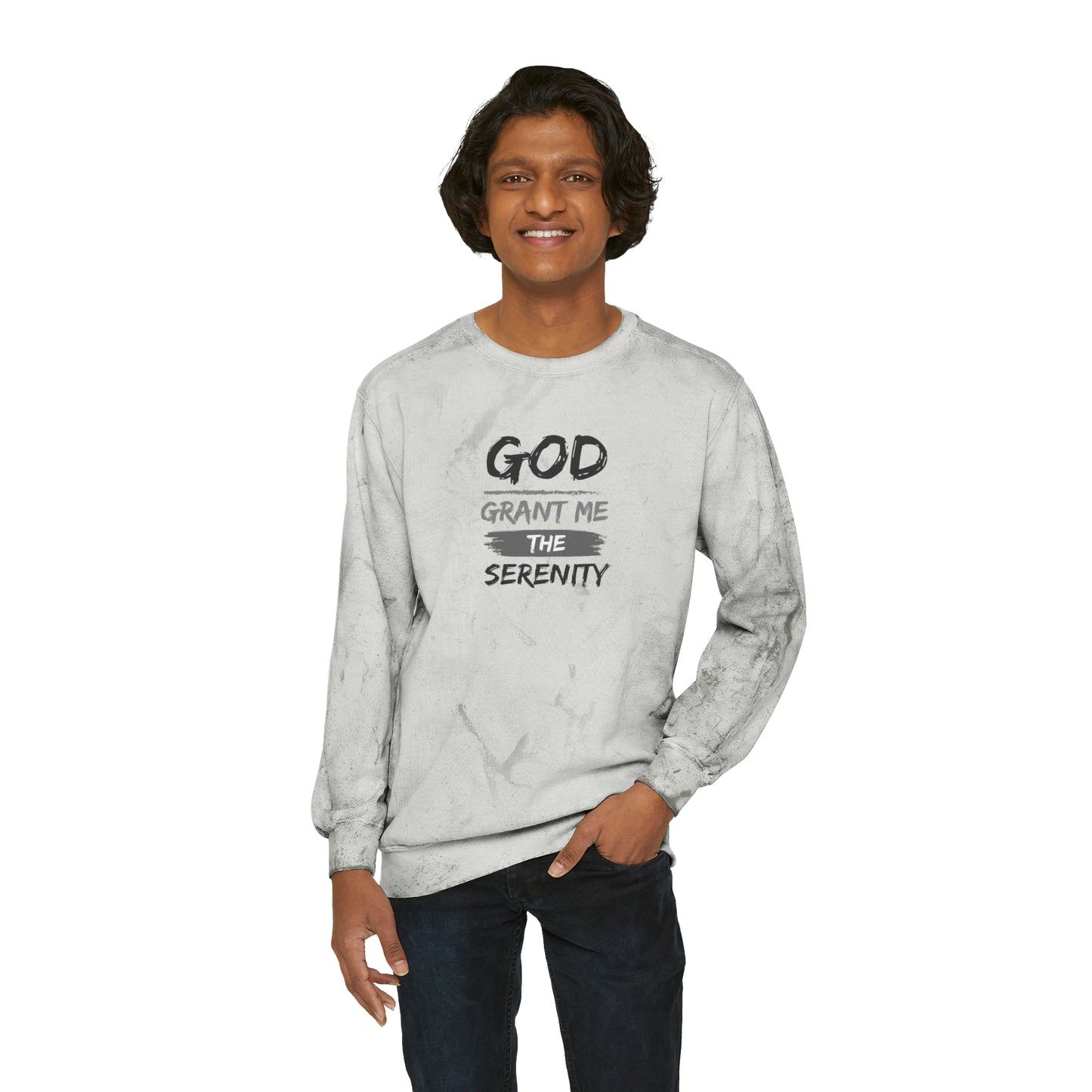 God Grant Me Unisex Color Blast Crewneck Sweatshirt