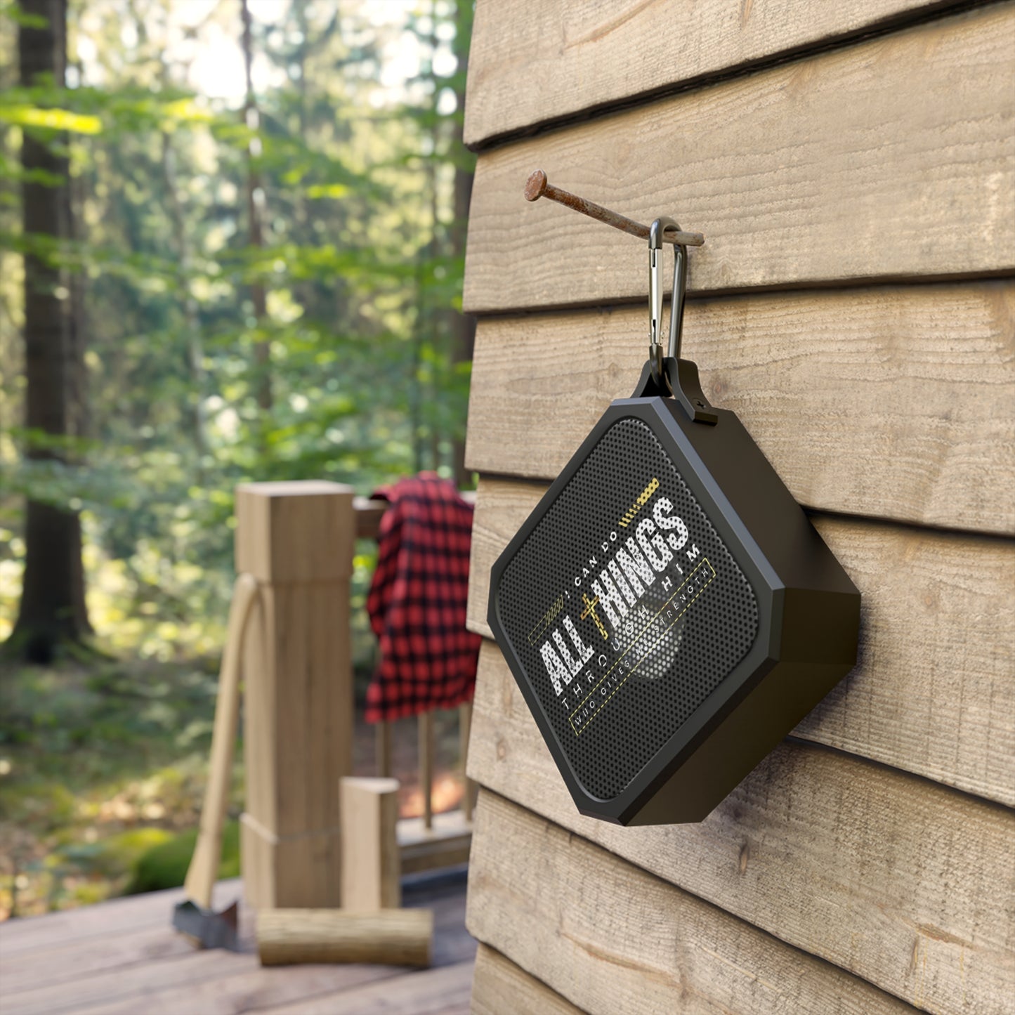 All Things Through Him Outdoor Bluetooth Speaker