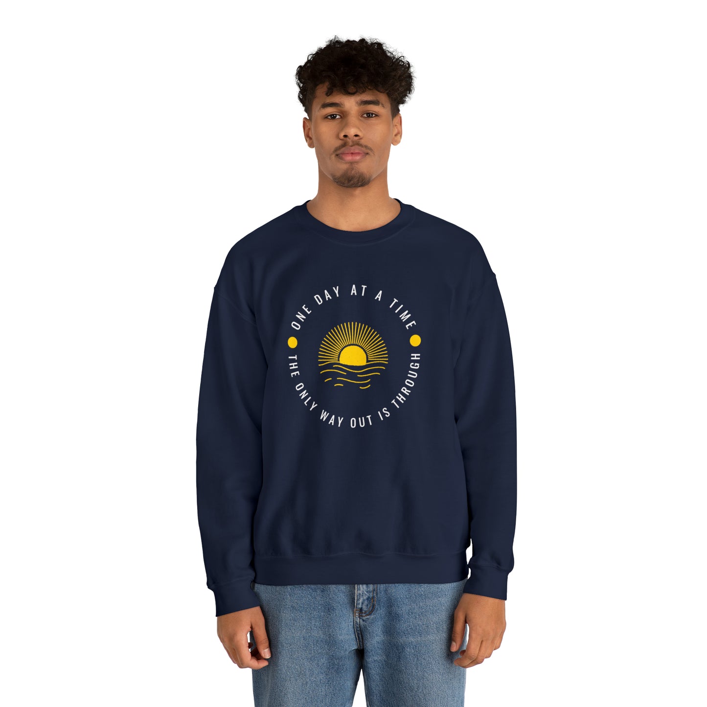 One Day at a Time Unisex Heavy Blend™ Crewneck Sweatshirt