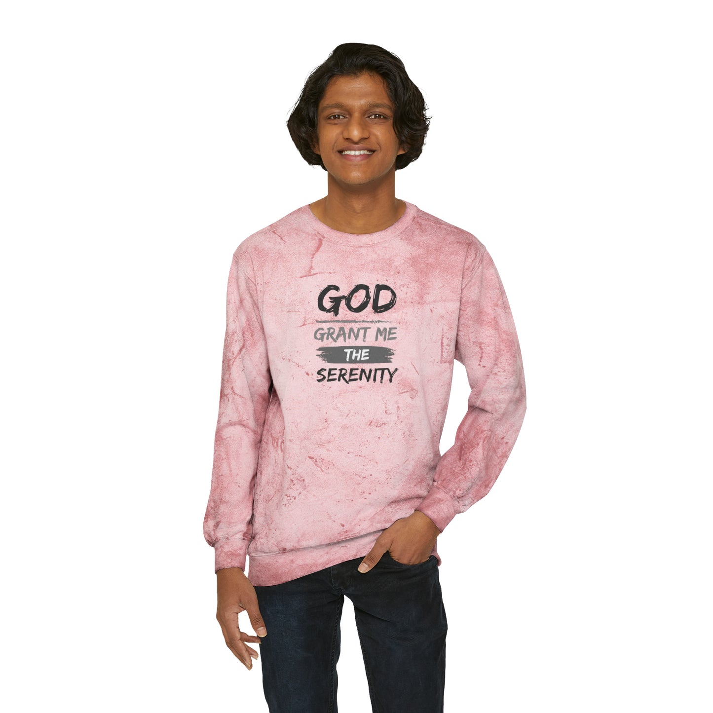 God Grant Me Unisex Color Blast Crewneck Sweatshirt