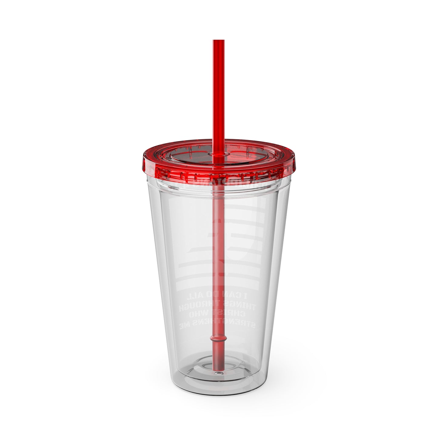 I Can Do All Things Tumbler with Straw, 16oz