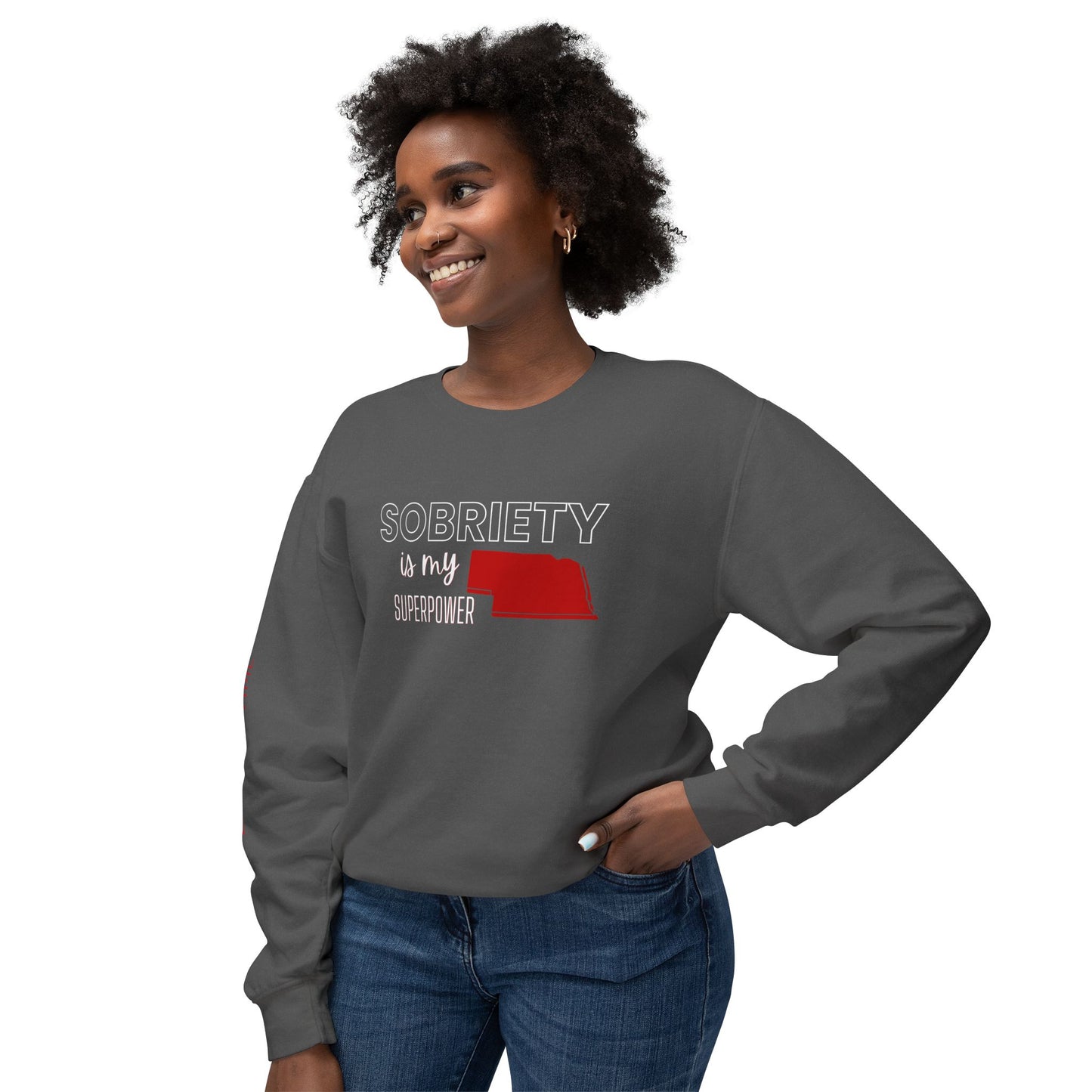 Sobriety (Nebraska) Unisex Lightweight Crewneck Sweatshirt