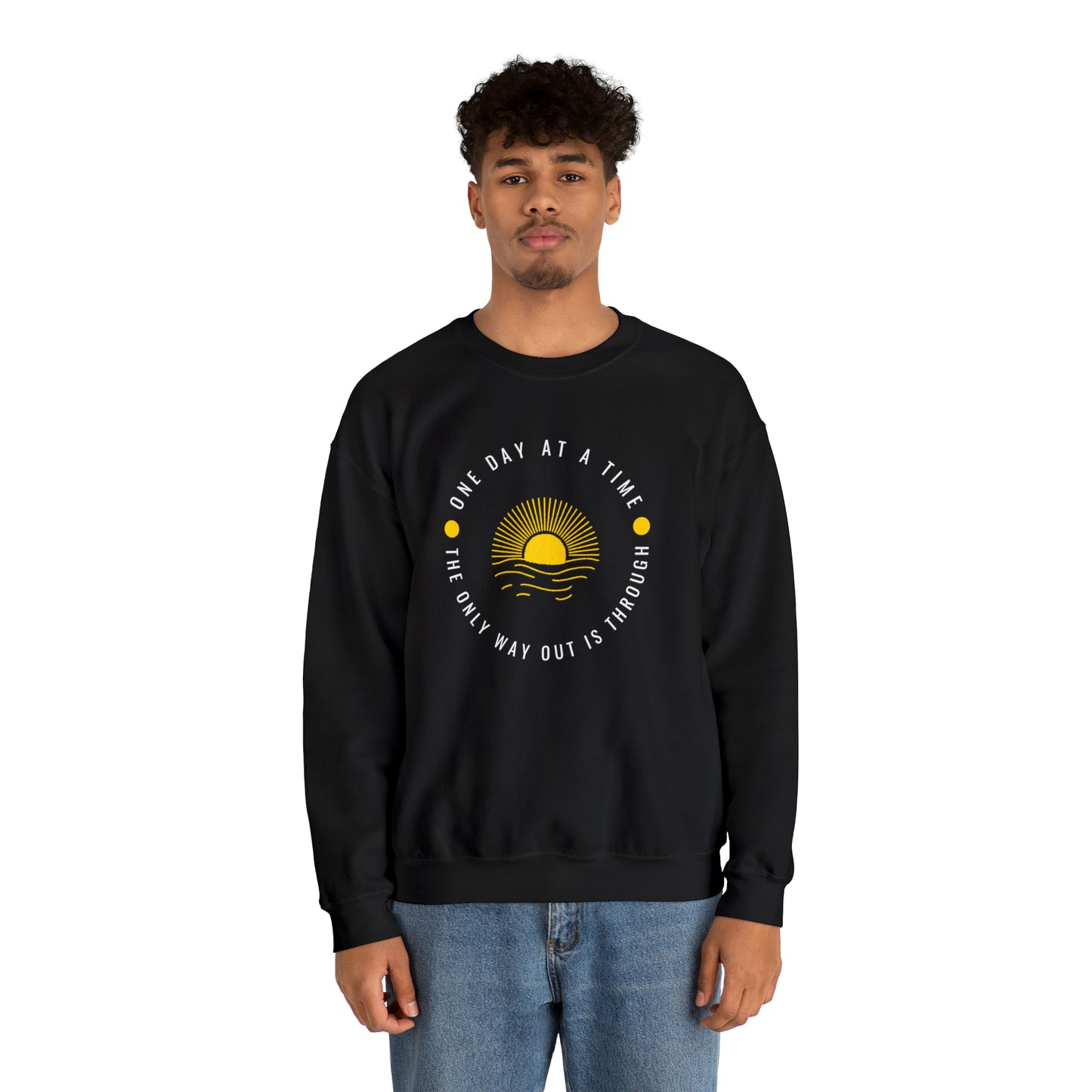 One Day at a Time Unisex Heavy Blend™ Crewneck Sweatshirt