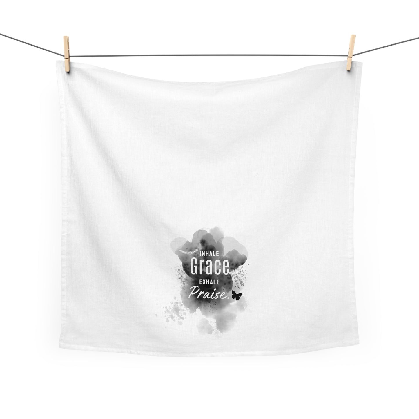 Inhale Grace, Exhale Praise Tea Towel