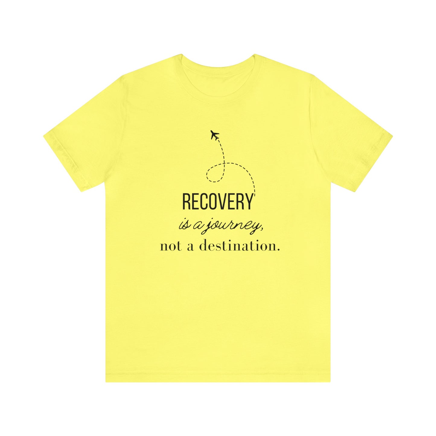 Recovery is a Journey Unisex Jersey Short Sleeve Tee