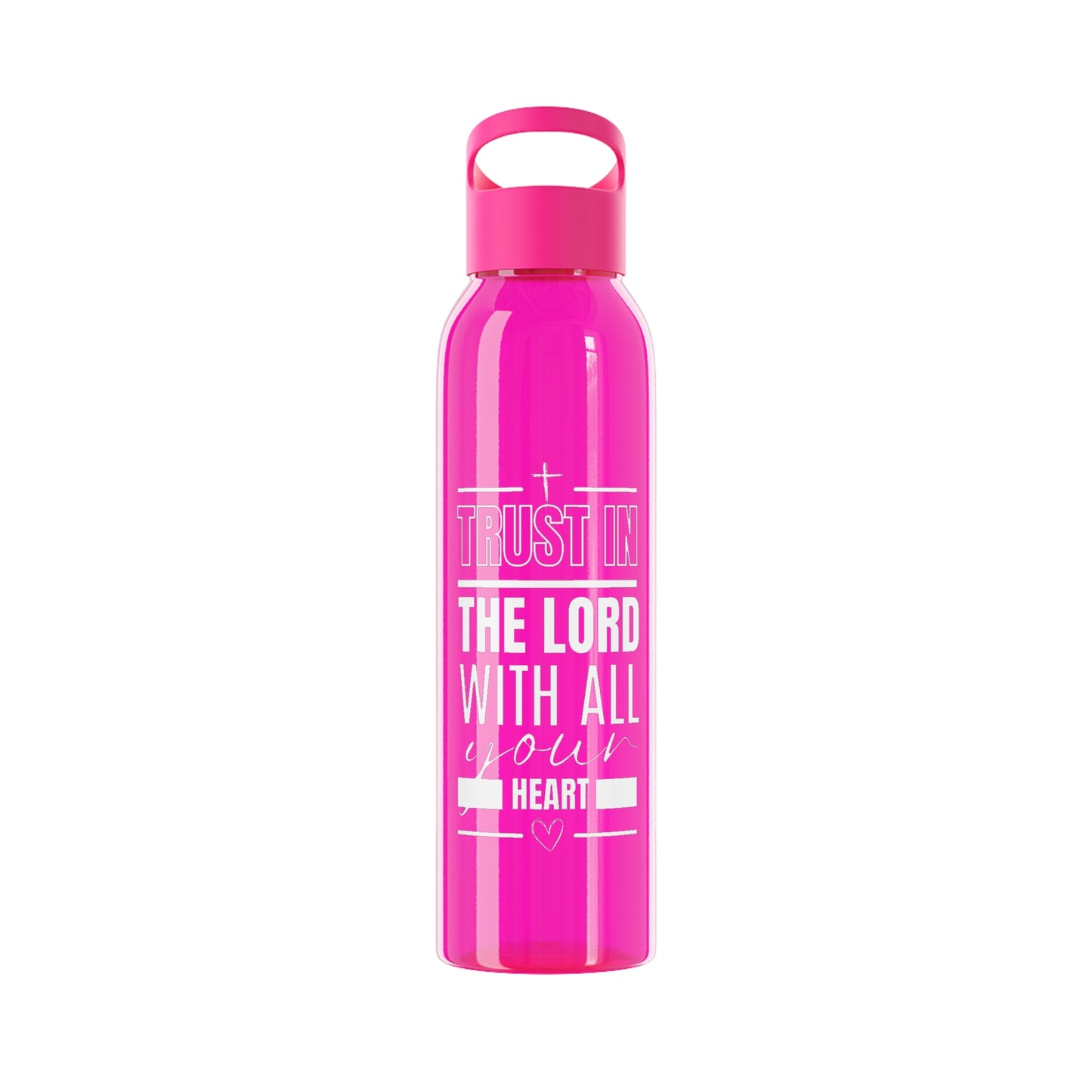 Trust in the Lord Pink Water Bottle