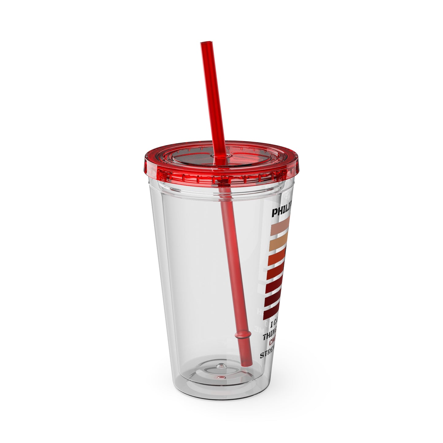 I Can Do All Things Tumbler with Straw, 16oz