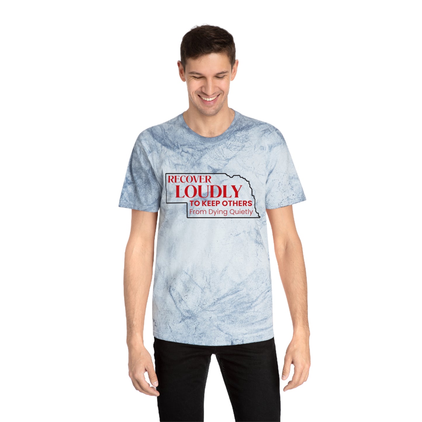 Recover Loudly (Nebraska) Unisex Color Blast T-Shirt