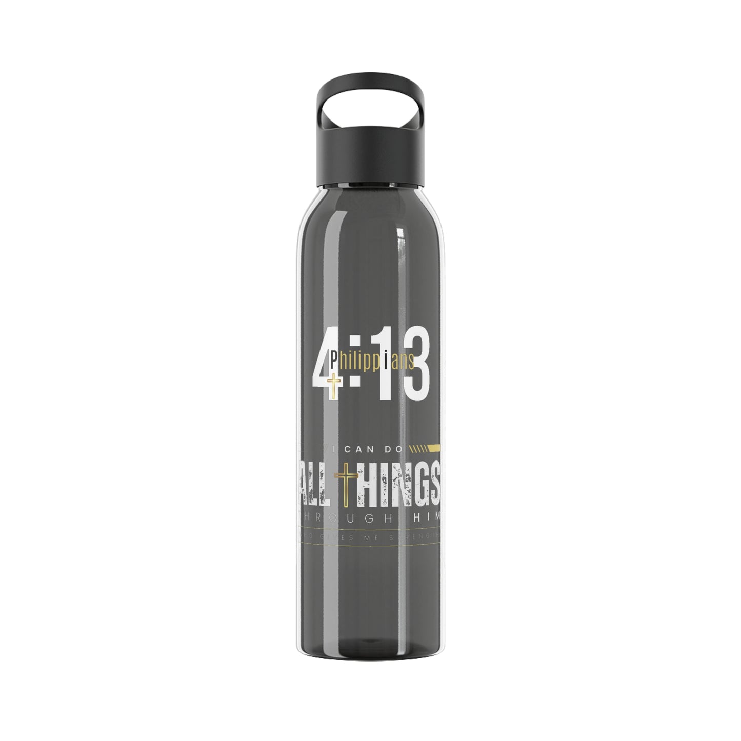 Philippian 4:13 Dark Water Bottle