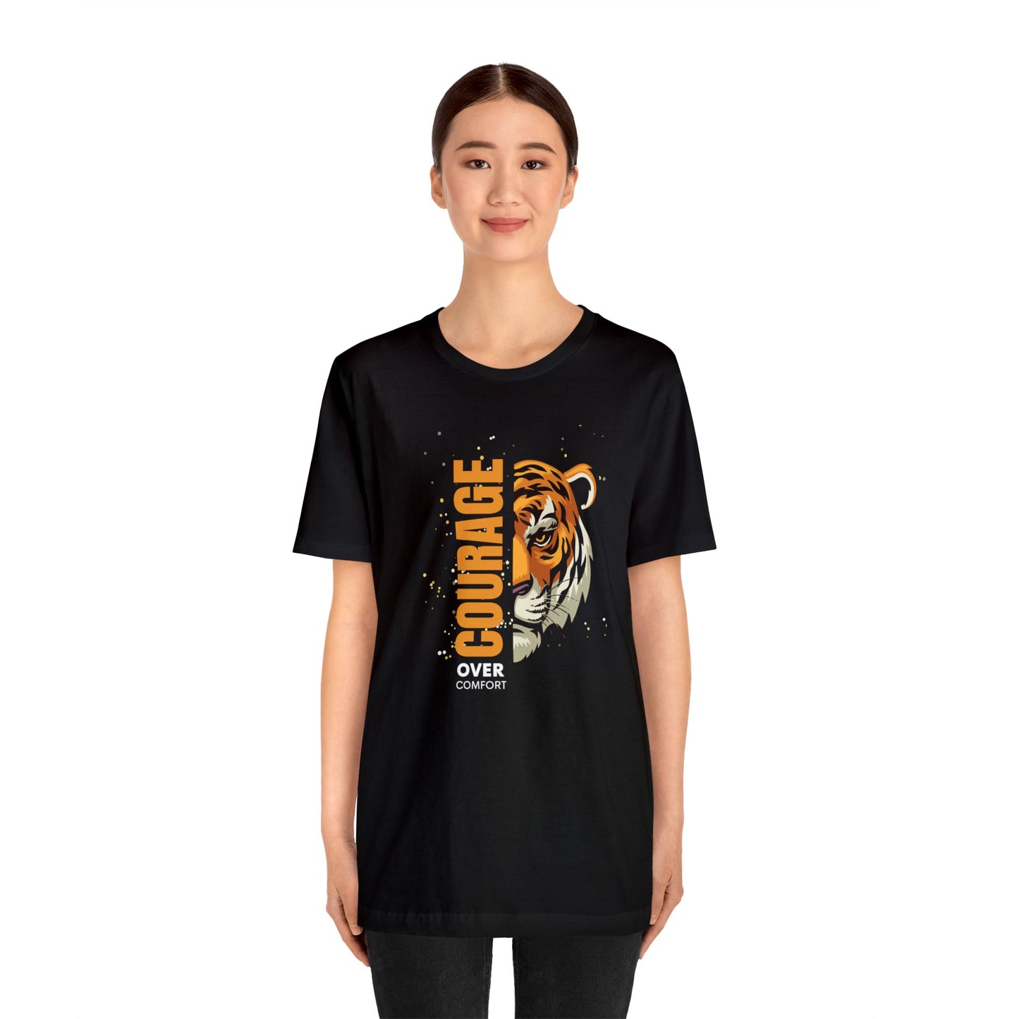 Courage over Comfort Unisex Jersey Short Sleeve Tee