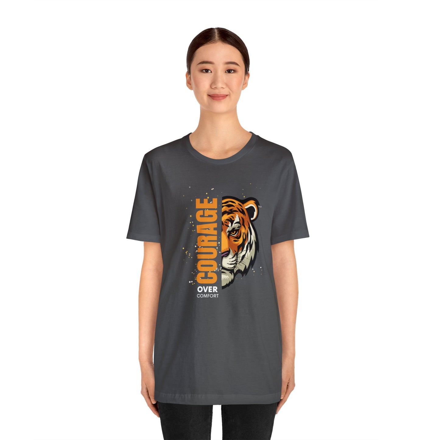 Courage over Comfort Unisex Jersey Short Sleeve Tee