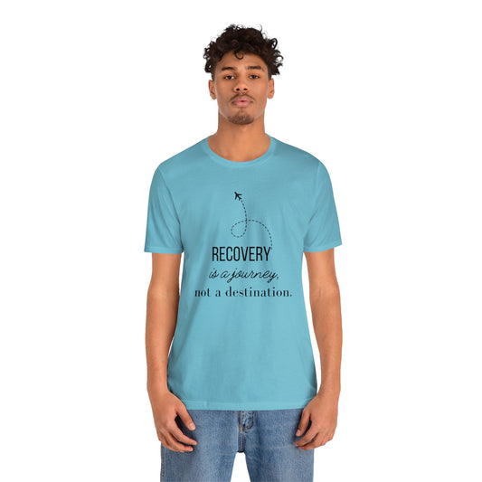 Recovery is a Journey Unisex Jersey Short Sleeve Tee