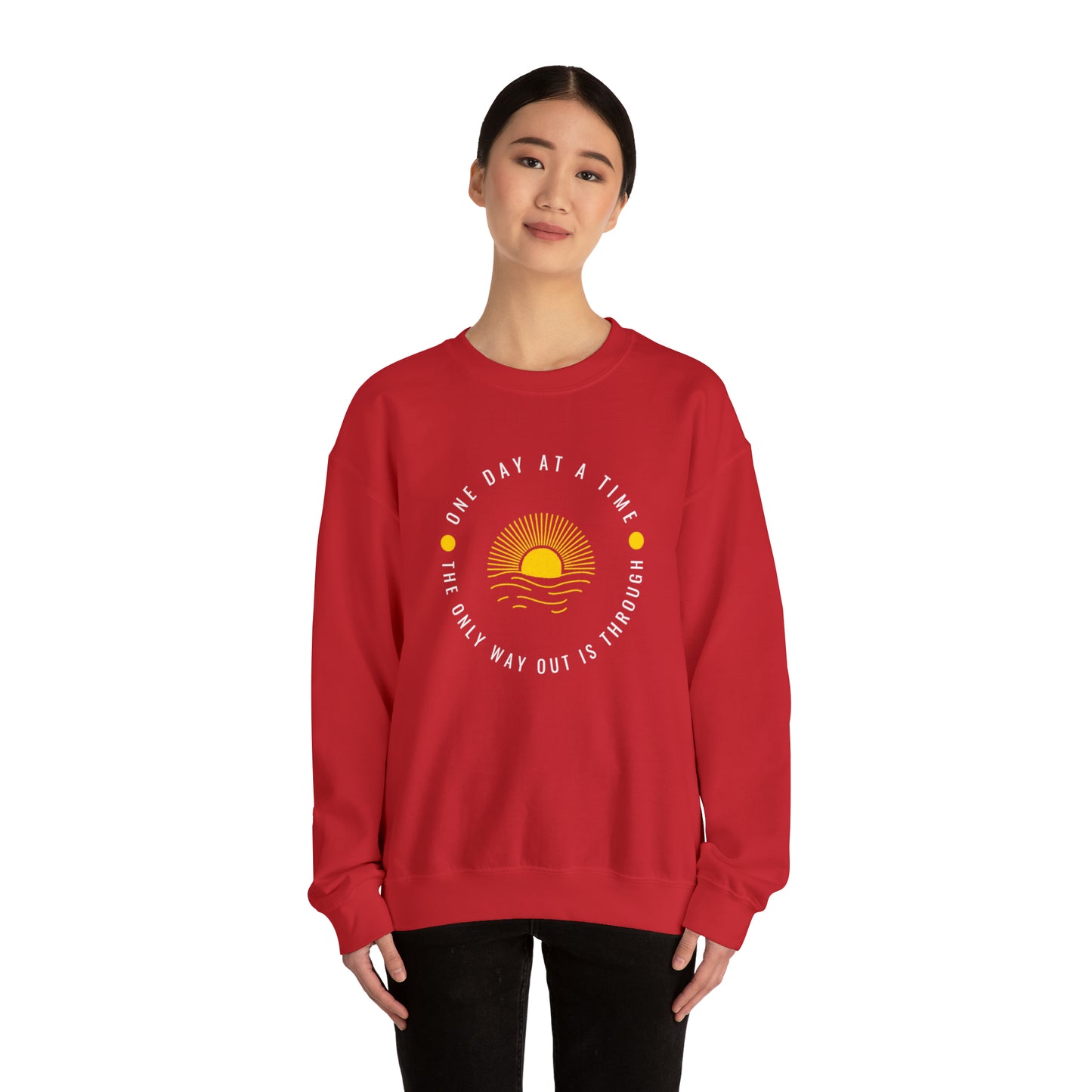 One Day at a Time Unisex Heavy Blend™ Crewneck Sweatshirt