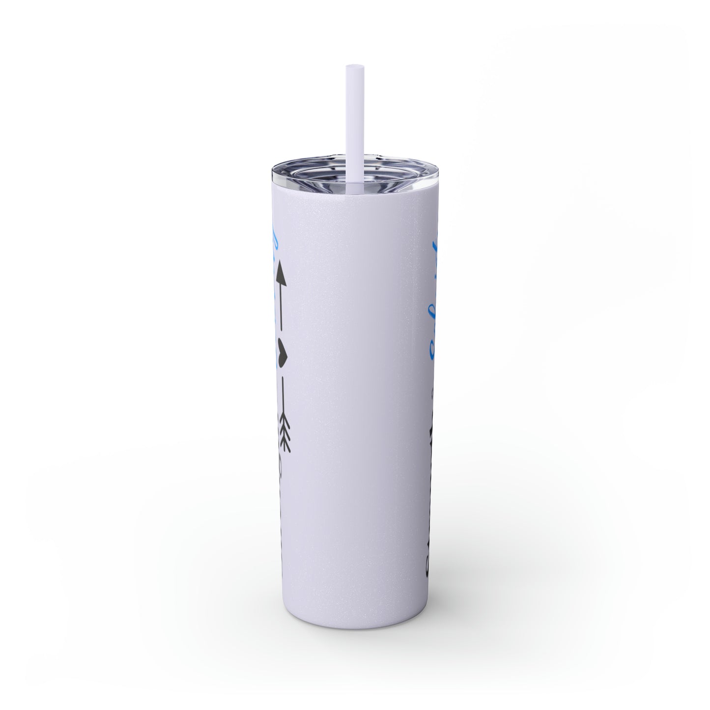 Strength Skinny Tumbler with Straw, 20oz