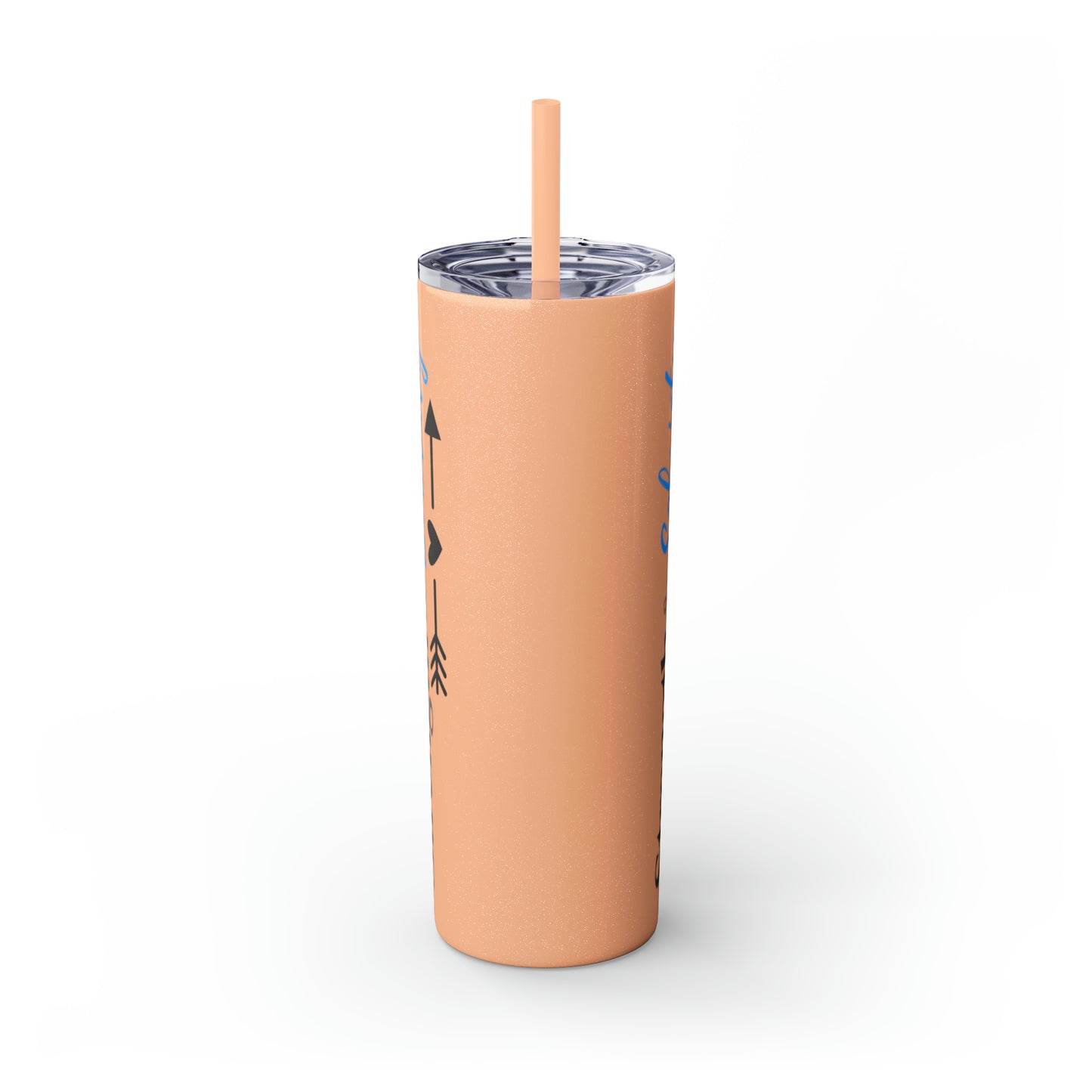 Strength Skinny Tumbler with Straw, 20oz